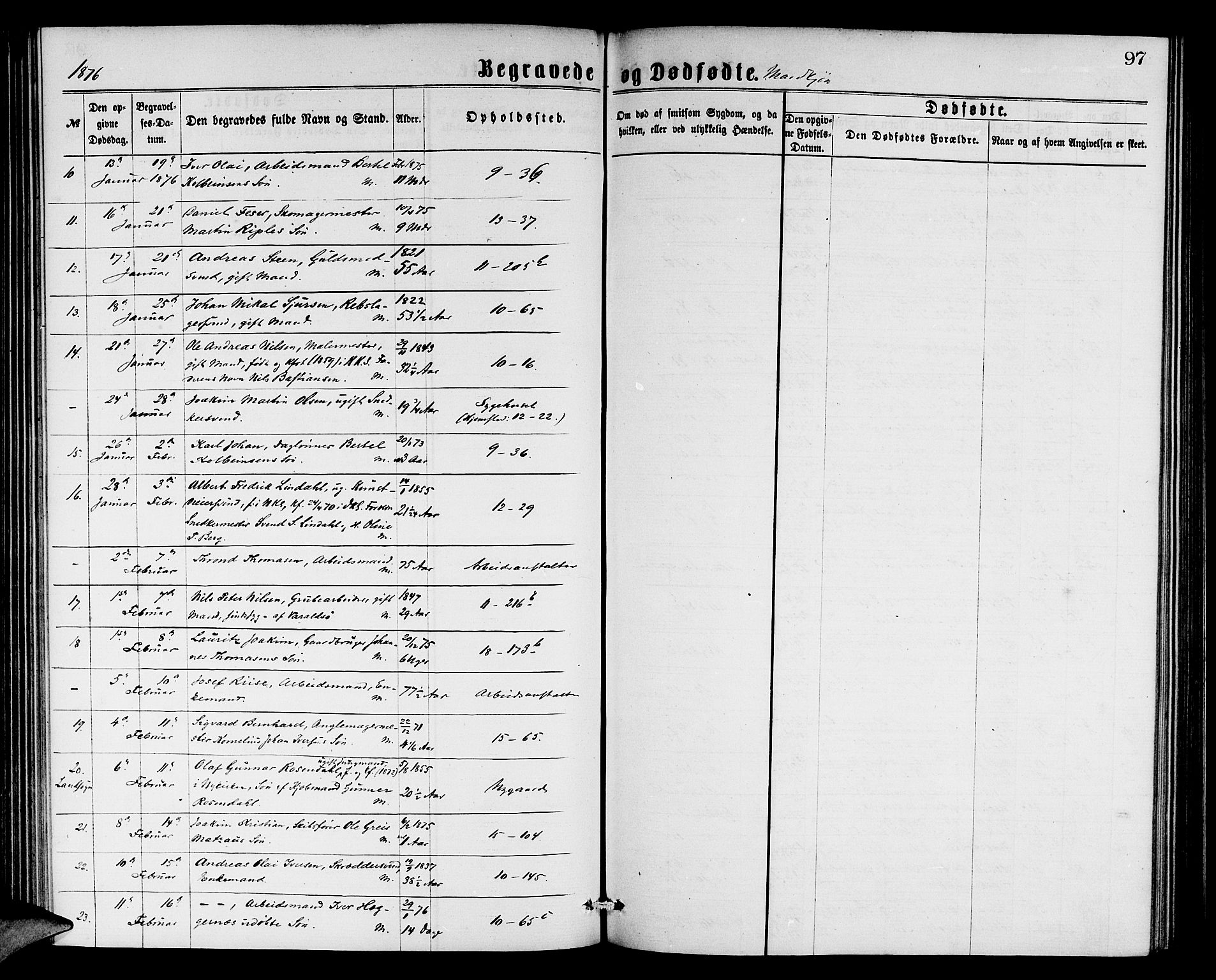 Domkirken sokneprestembete, AV/SAB-A-74801/H/Hab/L0040: Parish register (copy) no. E 4, 1868-1877, p. 97