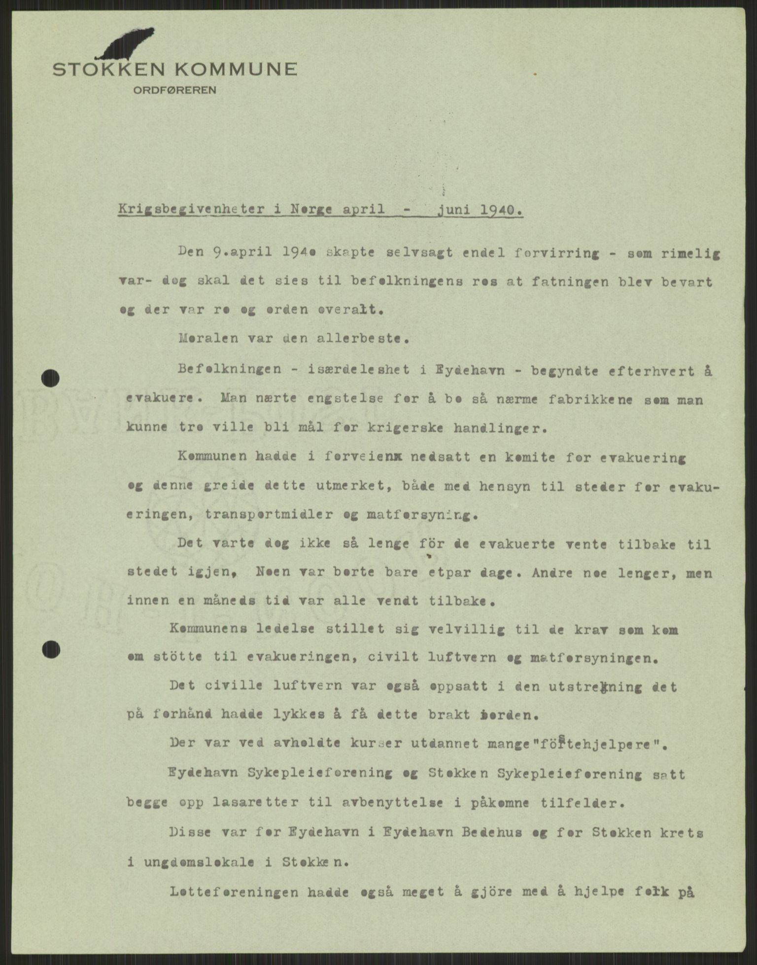 Forsvaret, Forsvarets krigshistoriske avdeling, AV/RA-RAFA-2017/Y/Ya/L0014: II-C-11-31 - Fylkesmenn.  Rapporter om krigsbegivenhetene 1940., 1940, p. 791