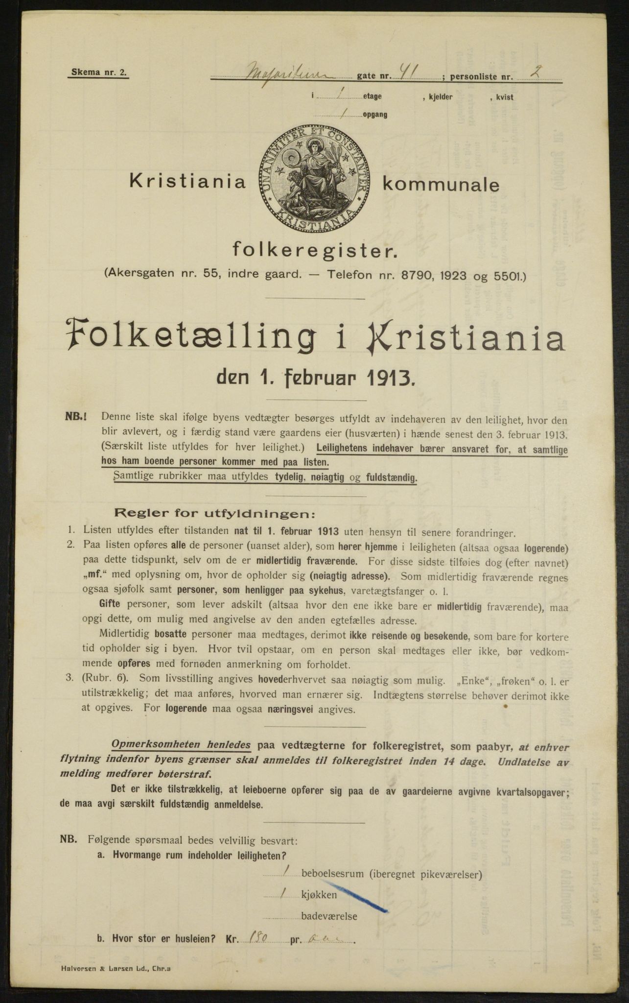 OBA, Municipal Census 1913 for Kristiania, 1913, p. 59829