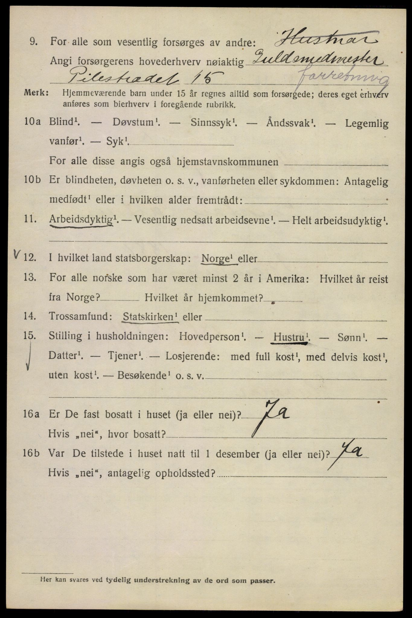 SAO, 1920 census for Kristiania, 1920, p. 369818