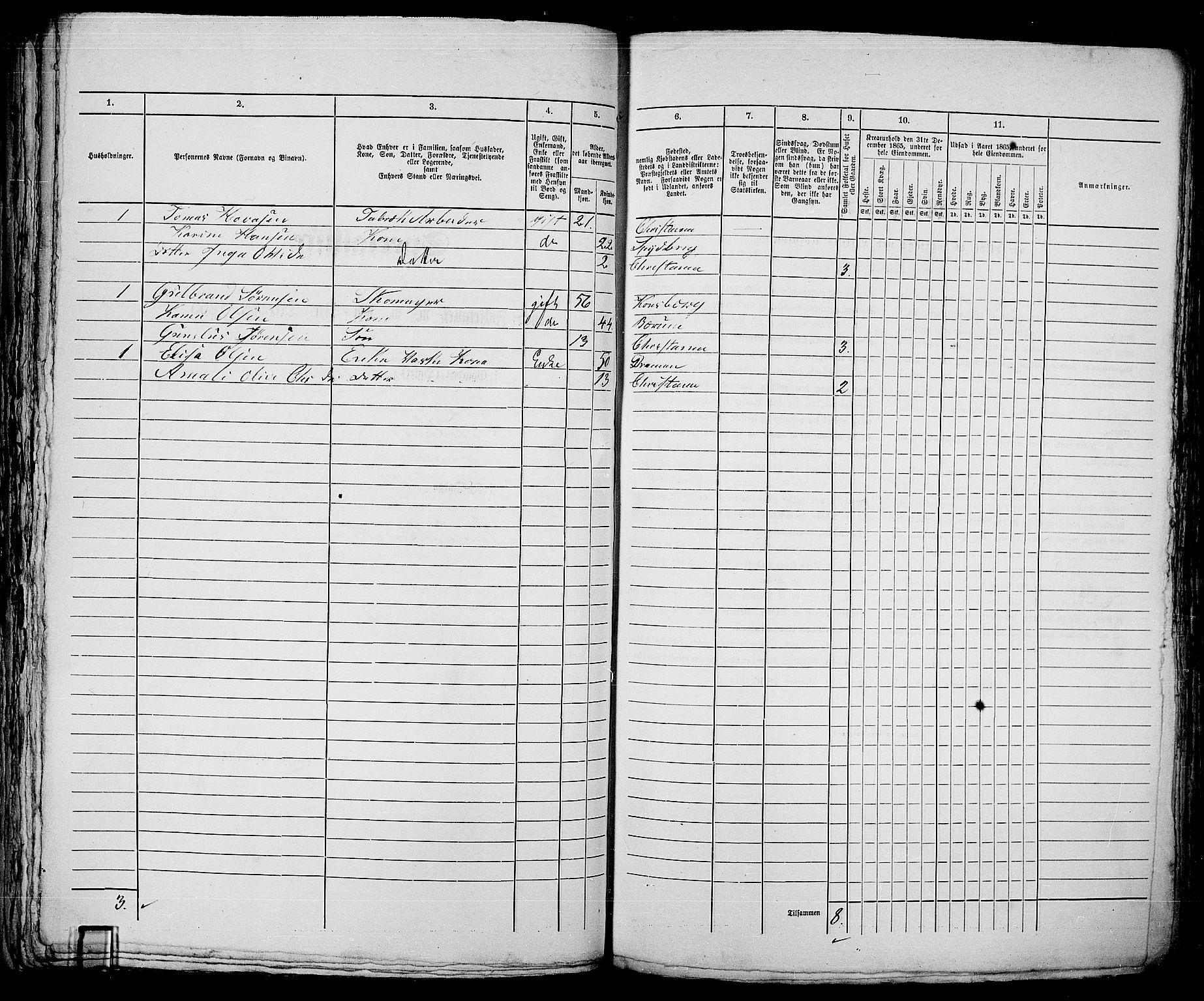 RA, 1865 census for Kristiania, 1865, p. 5169