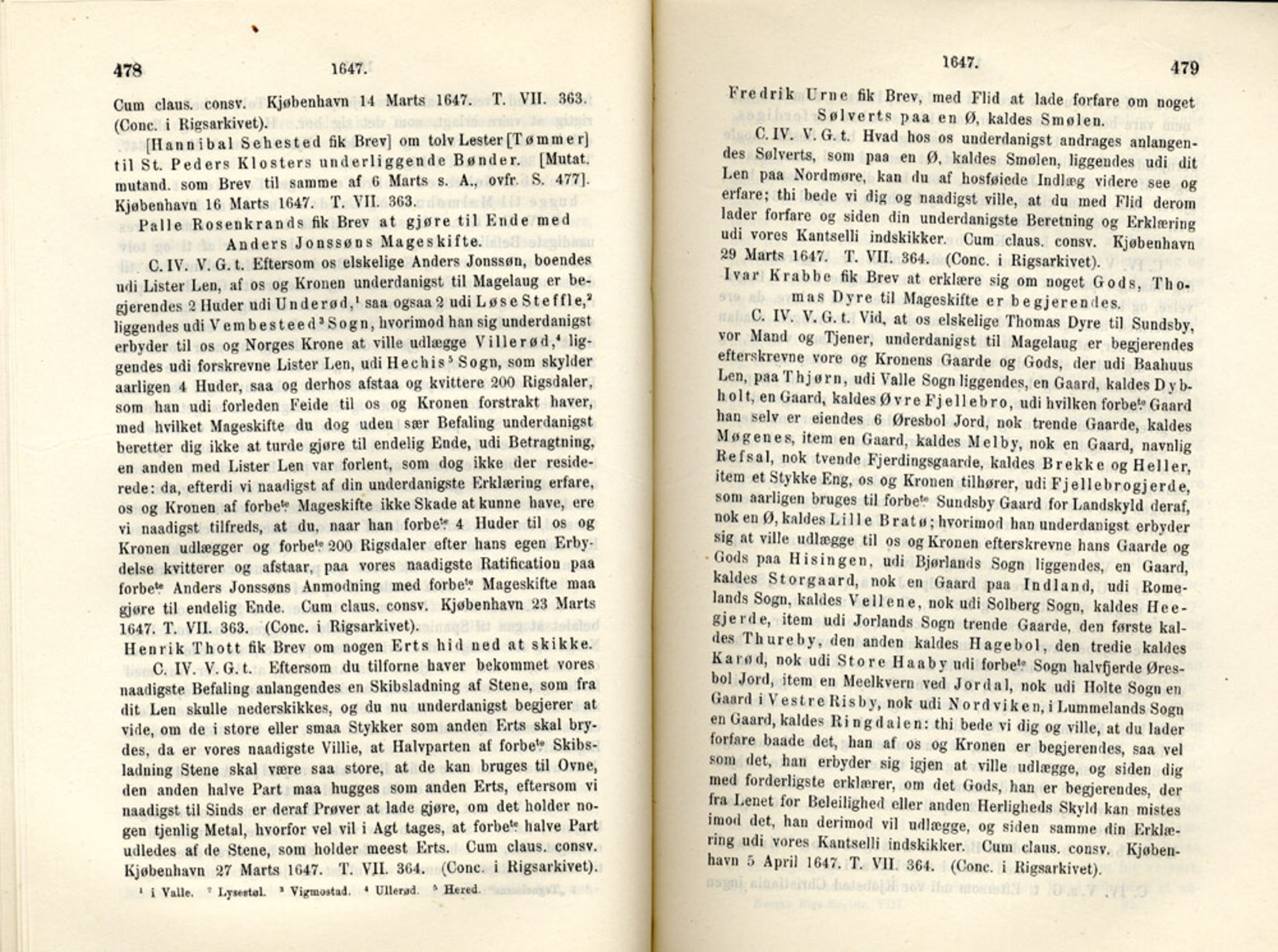 Publikasjoner utgitt av Det Norske Historiske Kildeskriftfond, PUBL/-/-/-: Norske Rigs-Registranter, bind 8, 1641-1648, p. 478-479