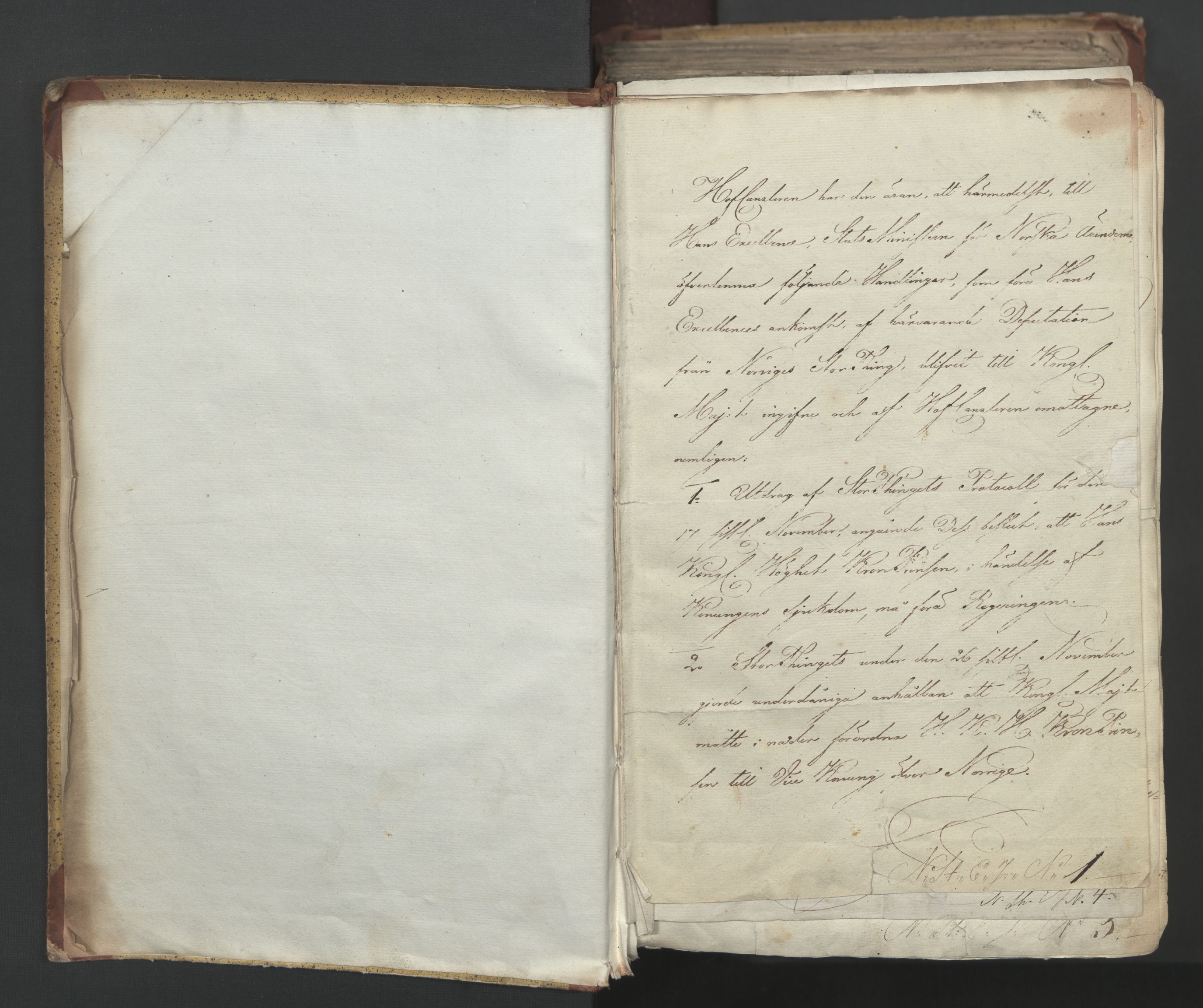 Statsrådsavdelingen i Stockholm, AV/RA-S-1003/D/Da/L0001: Regjeringsinnstillinger nr. 1-262, 1814-1815, p. 4