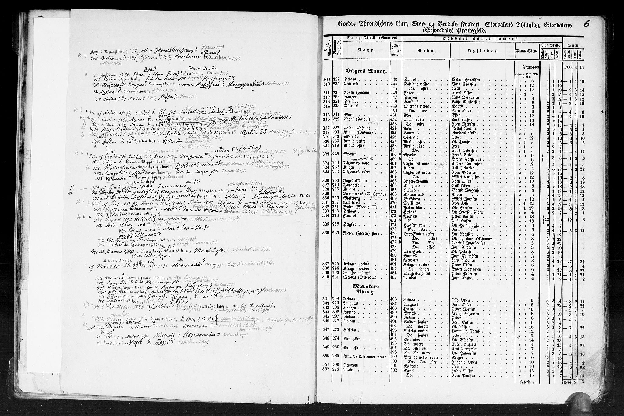 Rygh, AV/RA-PA-0034/F/Fb/L0015/0001: Matrikkelen for 1838 / Matrikkelen for 1838 - Nordre Trondhjems amt (Nord-Trøndelag fylke), 1838, p. 6a