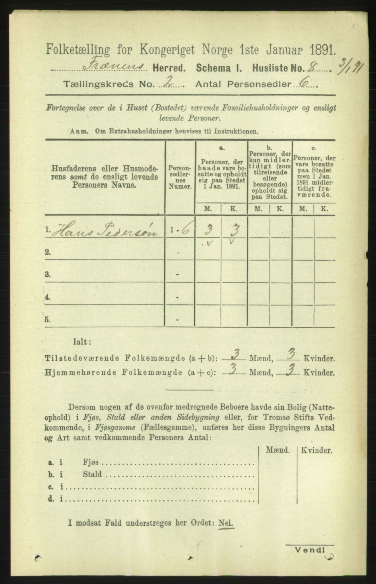 RA, 1891 census for 1548 Fræna, 1891, p. 459