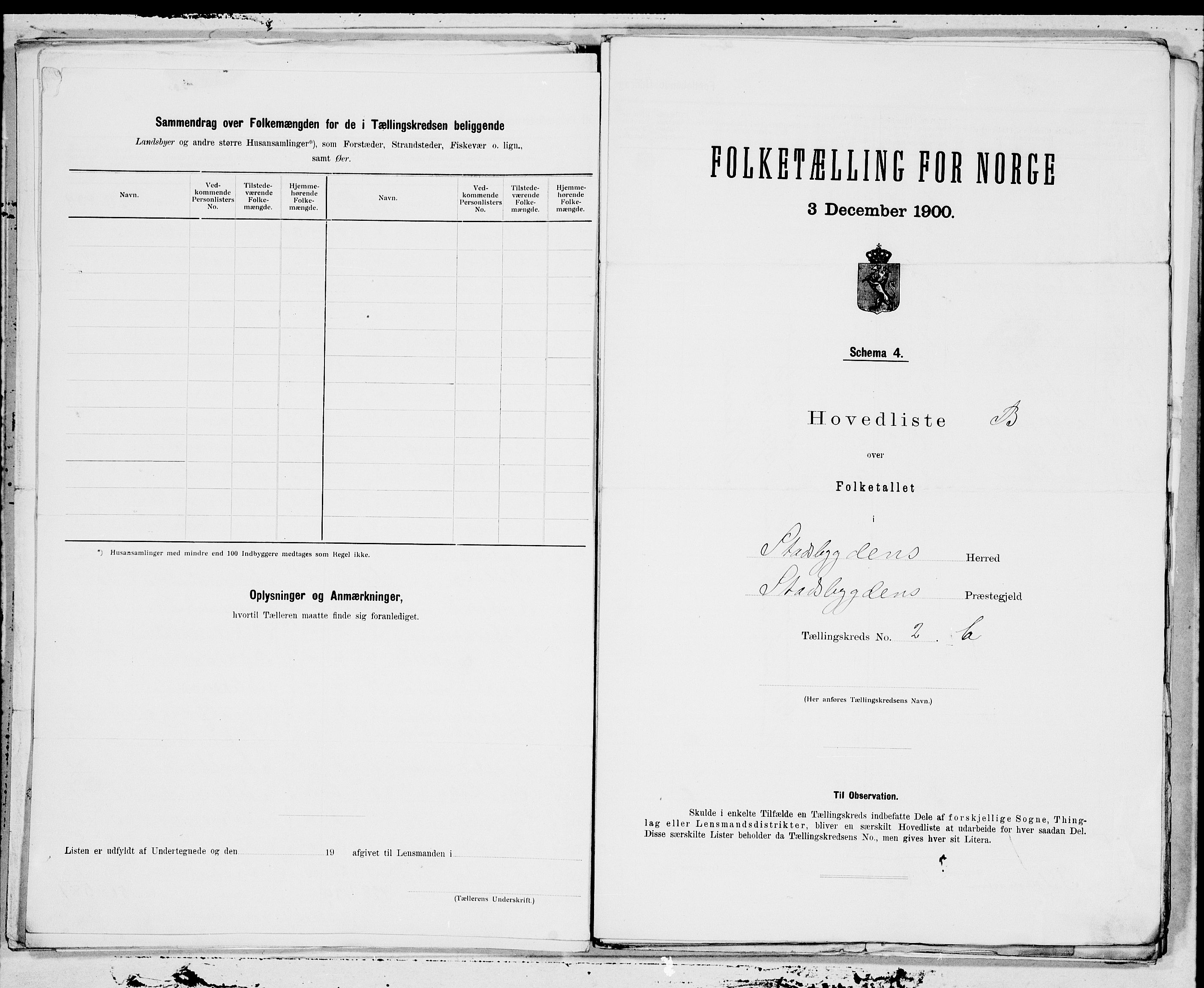 SAT, 1900 census for Stadsbygd, 1900, p. 6