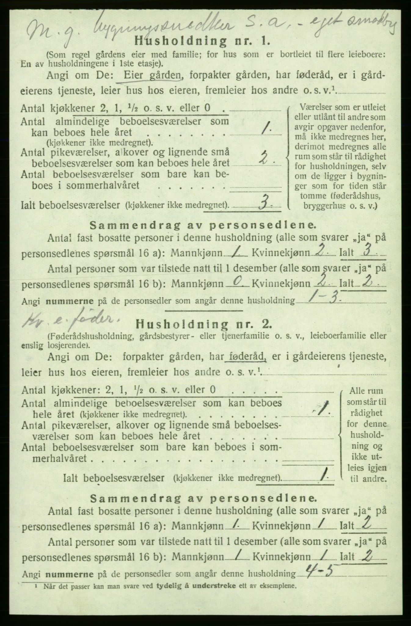 SAB, 1920 census for Strandebarm, 1920, p. 981