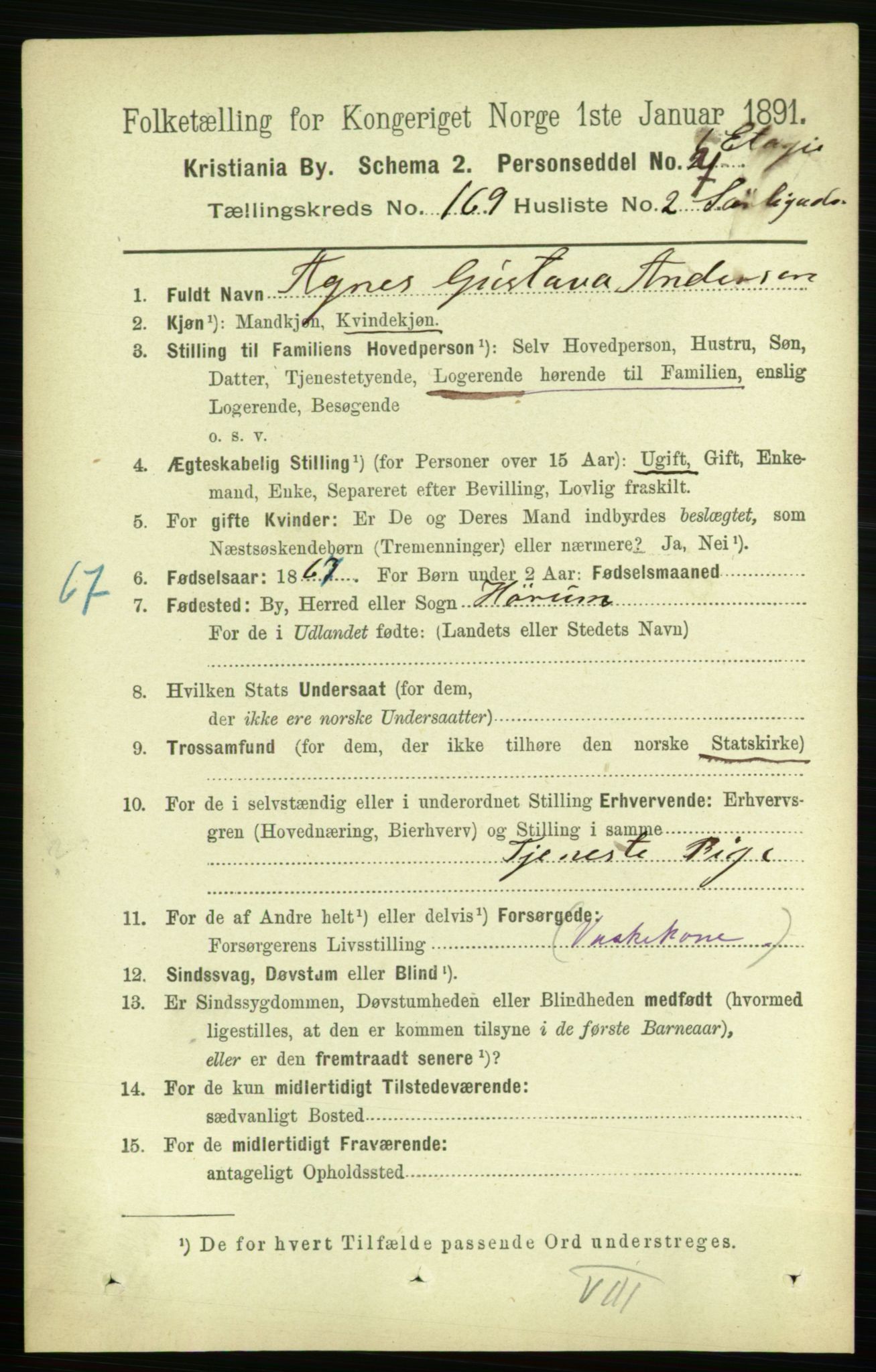 RA, 1891 census for 0301 Kristiania, 1891, p. 98908