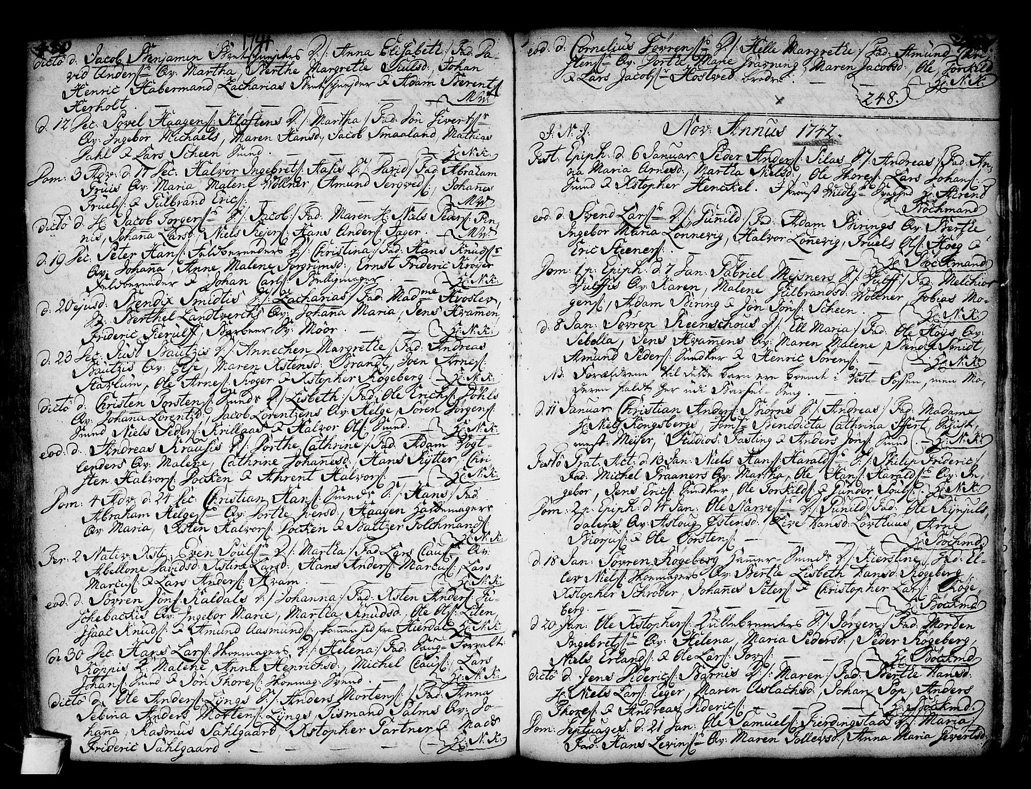 Kongsberg kirkebøker, AV/SAKO-A-22/F/Fa/L0002: Parish register (official) no. I 2, 1721-1743, p. 420-421