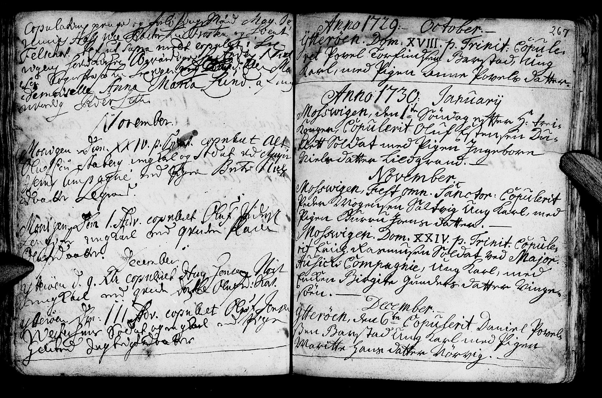 Ministerialprotokoller, klokkerbøker og fødselsregistre - Nord-Trøndelag, SAT/A-1458/722/L0215: Parish register (official) no. 722A02, 1718-1755, p. 267