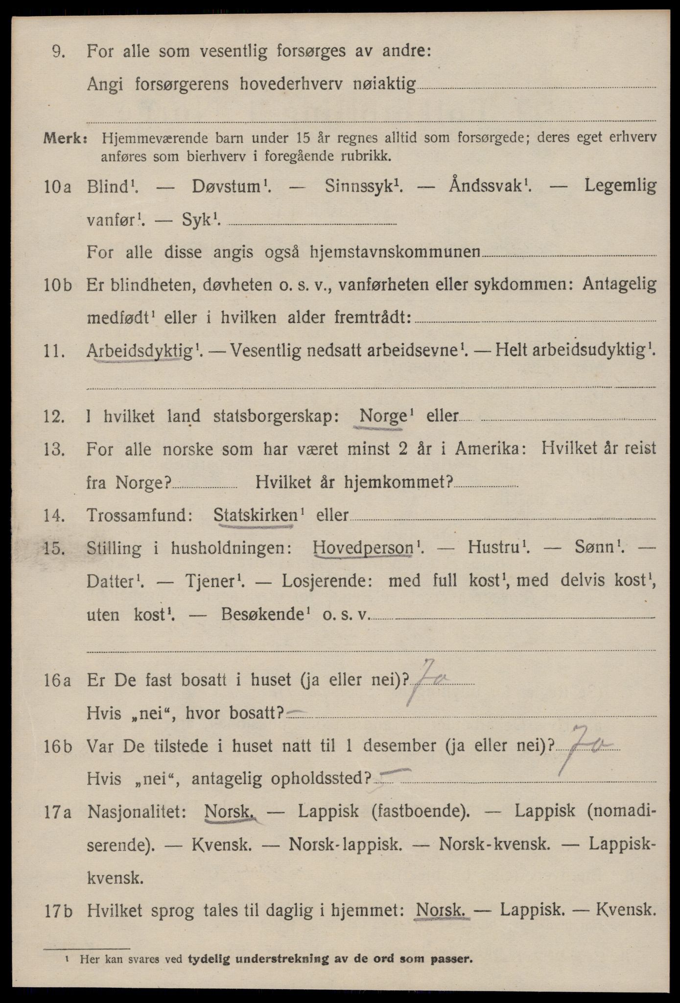 SAT, 1920 census for Strinda, 1920, p. 24121