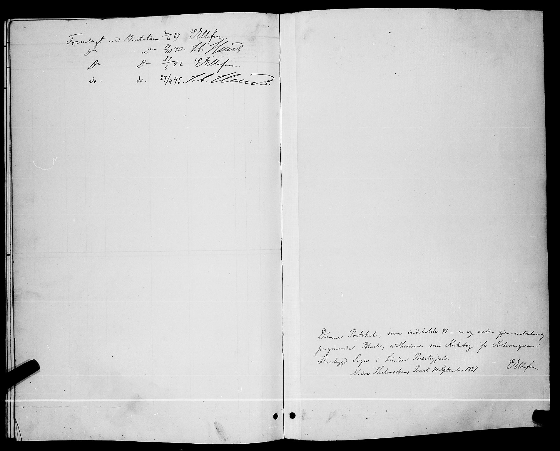 Lunde kirkebøker, AV/SAKO-A-282/G/Gb/L0002: Parish register (copy) no. II 2, 1888-1895