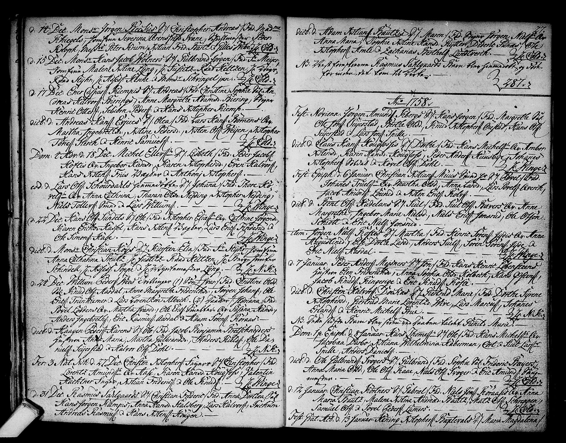 Kongsberg kirkebøker, SAKO/A-22/F/Fa/L0004: Parish register (official) no. I 4, 1756-1768, p. 27