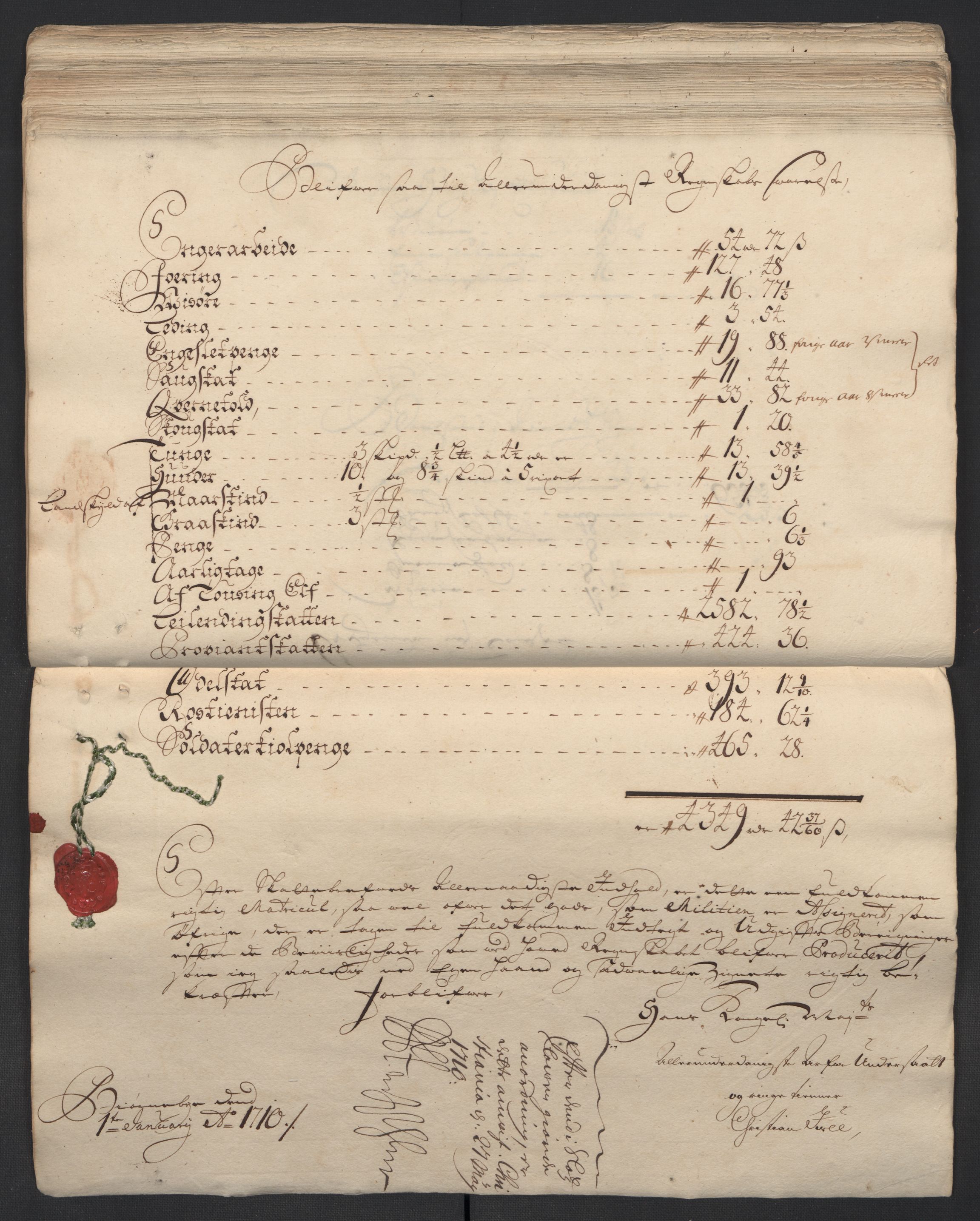 Rentekammeret inntil 1814, Reviderte regnskaper, Fogderegnskap, AV/RA-EA-4092/R13/L0846: Fogderegnskap Solør, Odal og Østerdal, 1709, p. 204