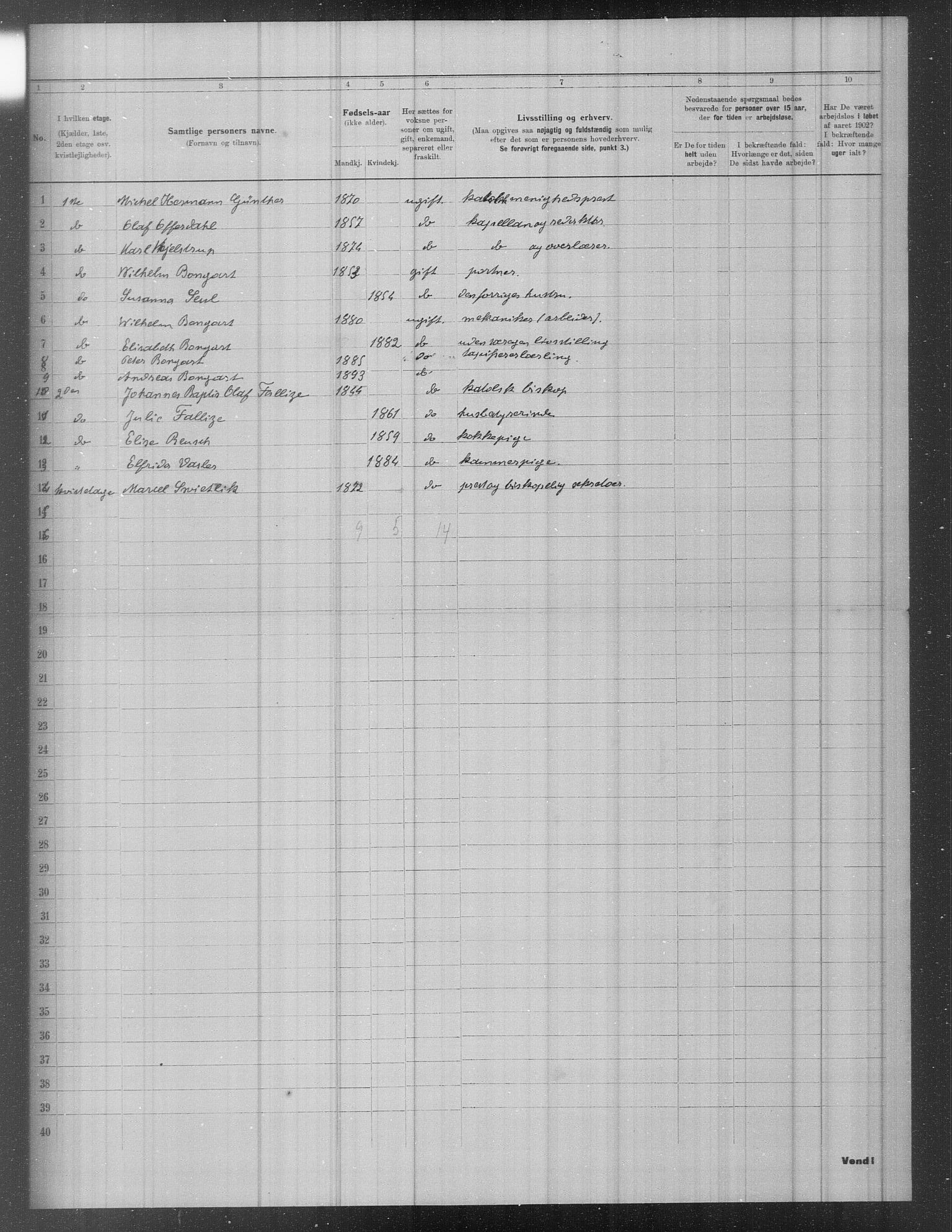 OBA, Municipal Census 1902 for Kristiania, 1902, p. 322