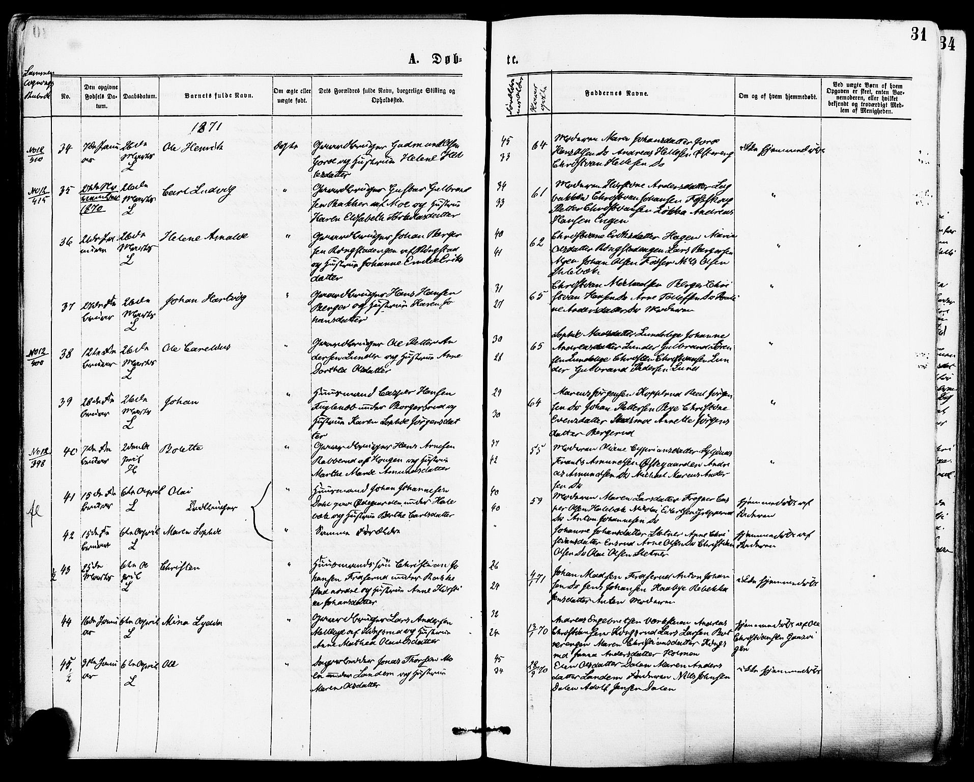 Høland prestekontor Kirkebøker, AV/SAO-A-10346a/F/Fa/L0012.a: Parish register (official) no. I 12A, 1869-1879, p. 31