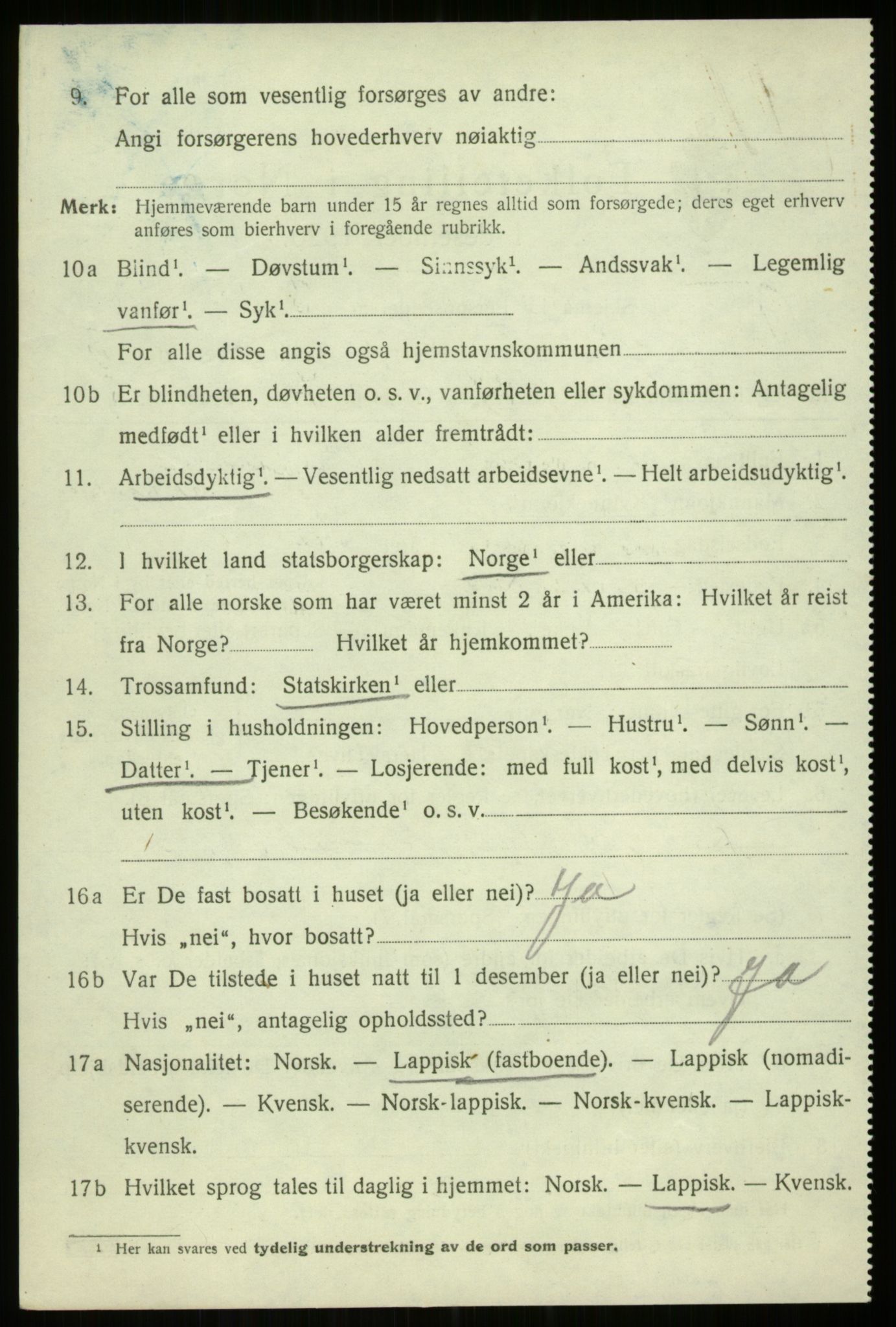 SATØ, 1920 census for Trondenes, 1920, p. 4600