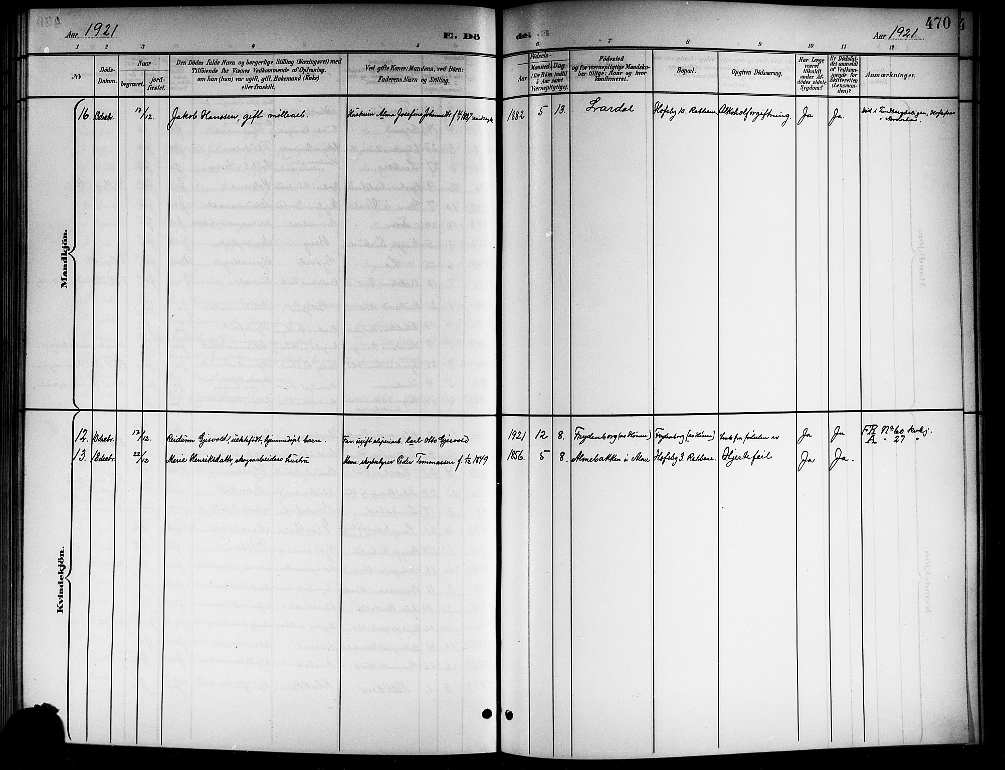 Norderhov kirkebøker, AV/SAKO-A-237/G/Gb/L0002: Parish register (copy) no. II 2, 1891-1921, p. 470