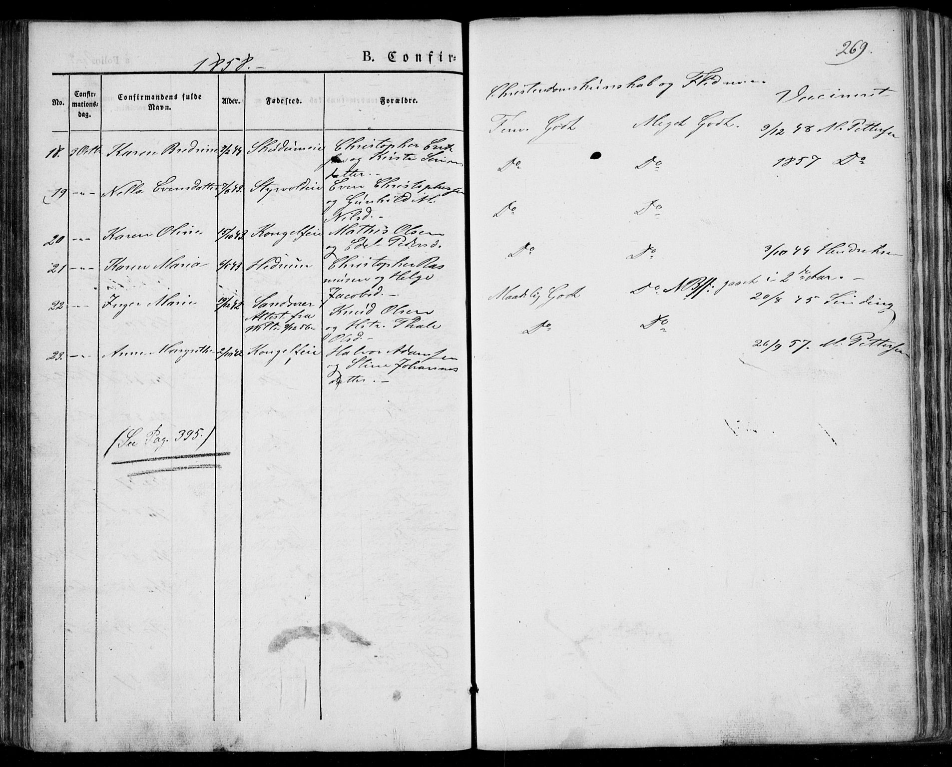 Lardal kirkebøker, AV/SAKO-A-350/F/Fa/L0006: Parish register (official) no. I 6, 1835-1860, p. 269