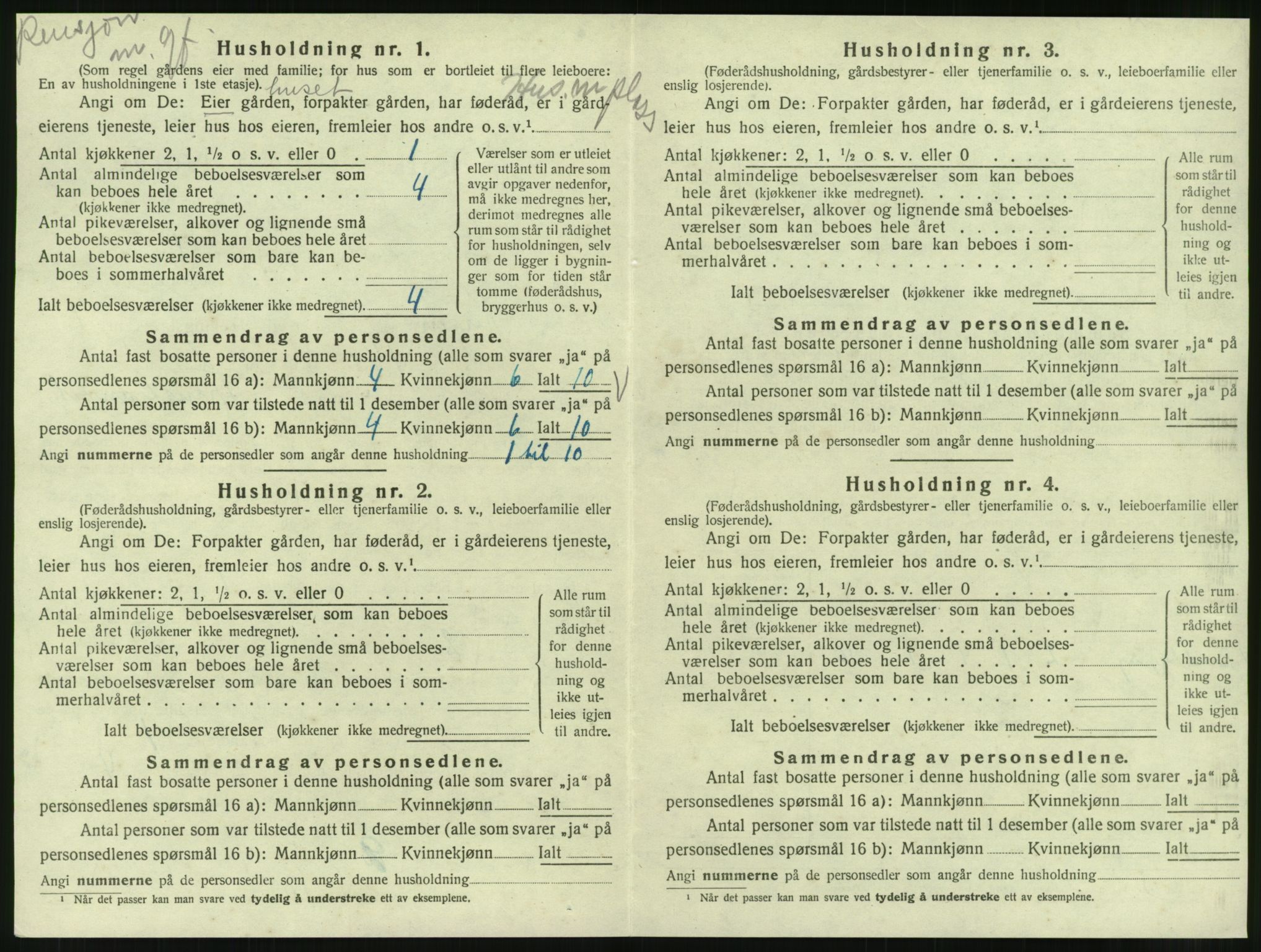 SAT, 1920 census for Korgen, 1920, p. 35