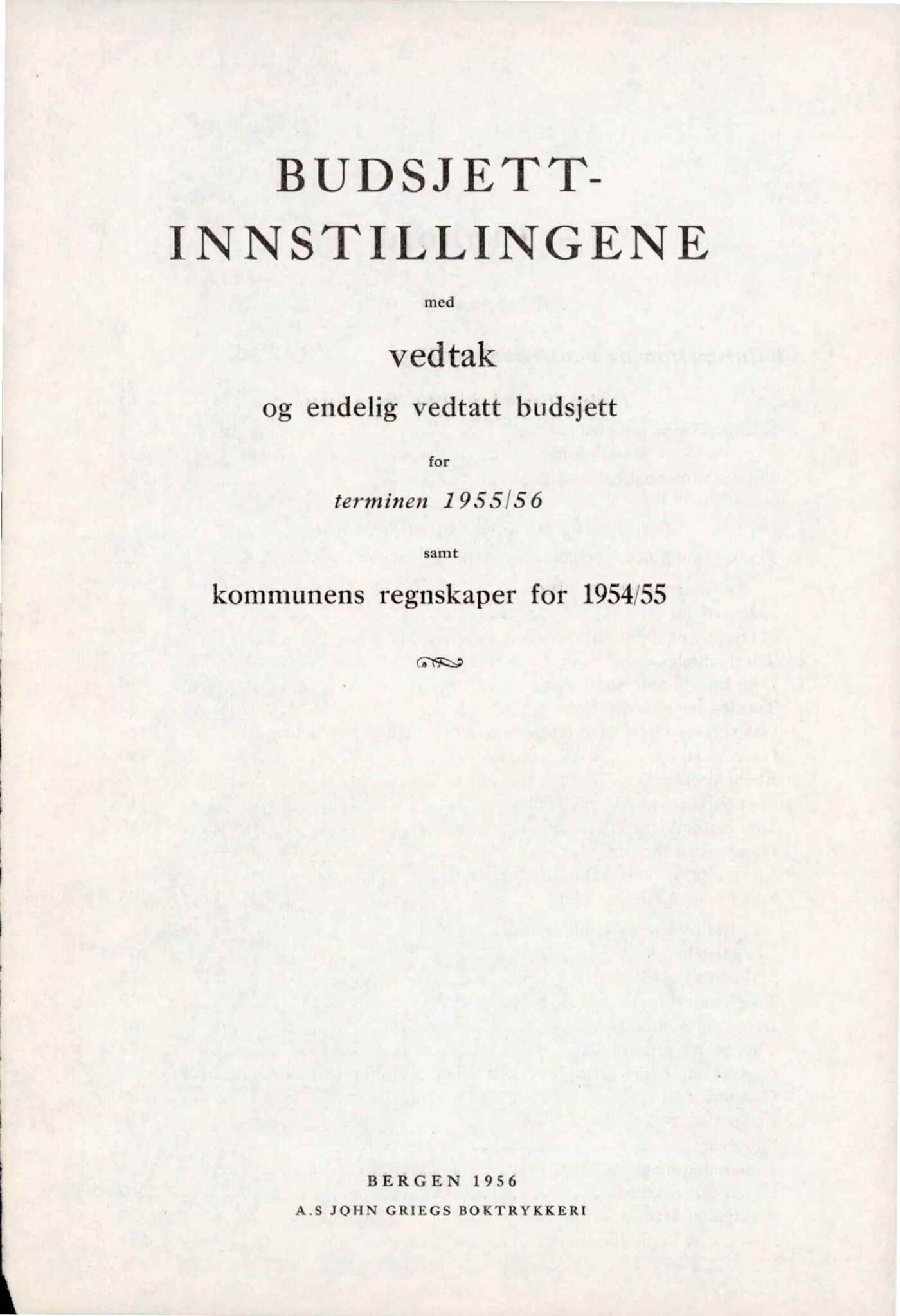 Bergen kommune. Formannskapet, BBA/A-0003/Ad/L0171: Bergens Kommuneforhandlinger, bind II, 1955