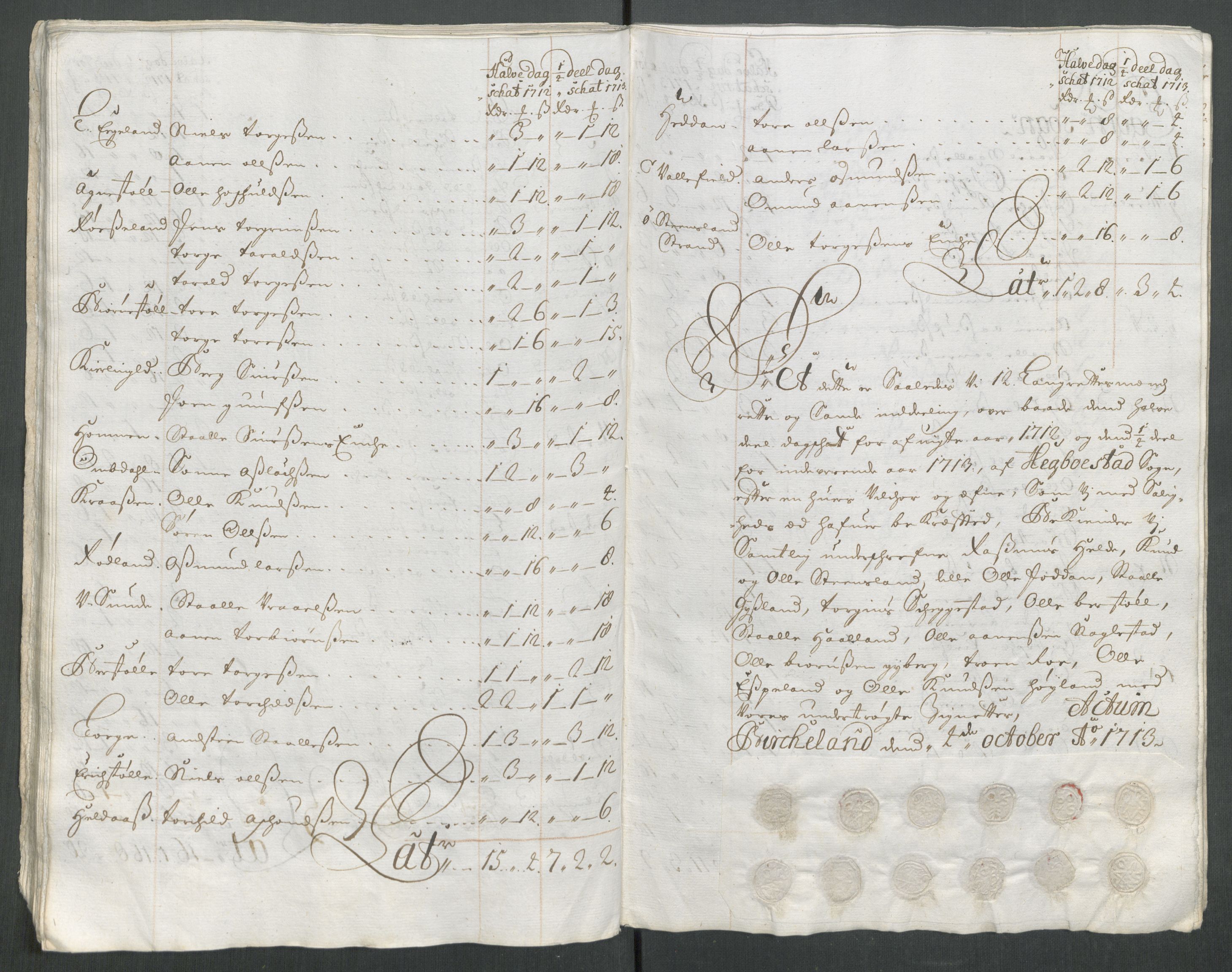 Rentekammeret inntil 1814, Reviderte regnskaper, Fogderegnskap, AV/RA-EA-4092/R43/L2556: Fogderegnskap Lista og Mandal, 1713, p. 226