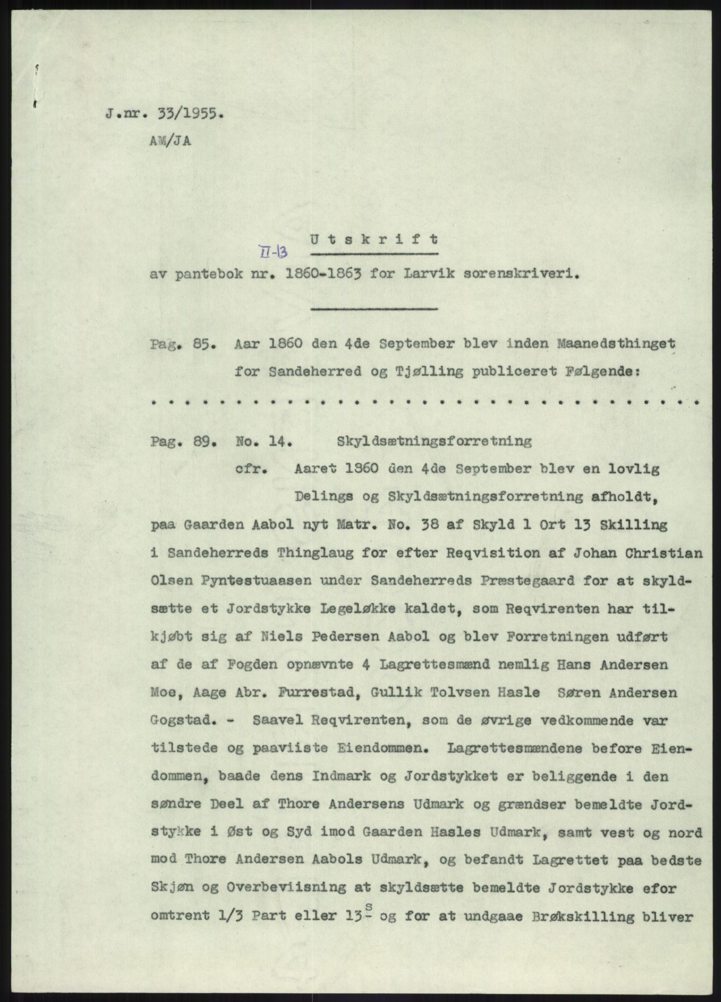 Statsarkivet i Kongsberg, SAKO/A-0001, 1954-1955, p. 328