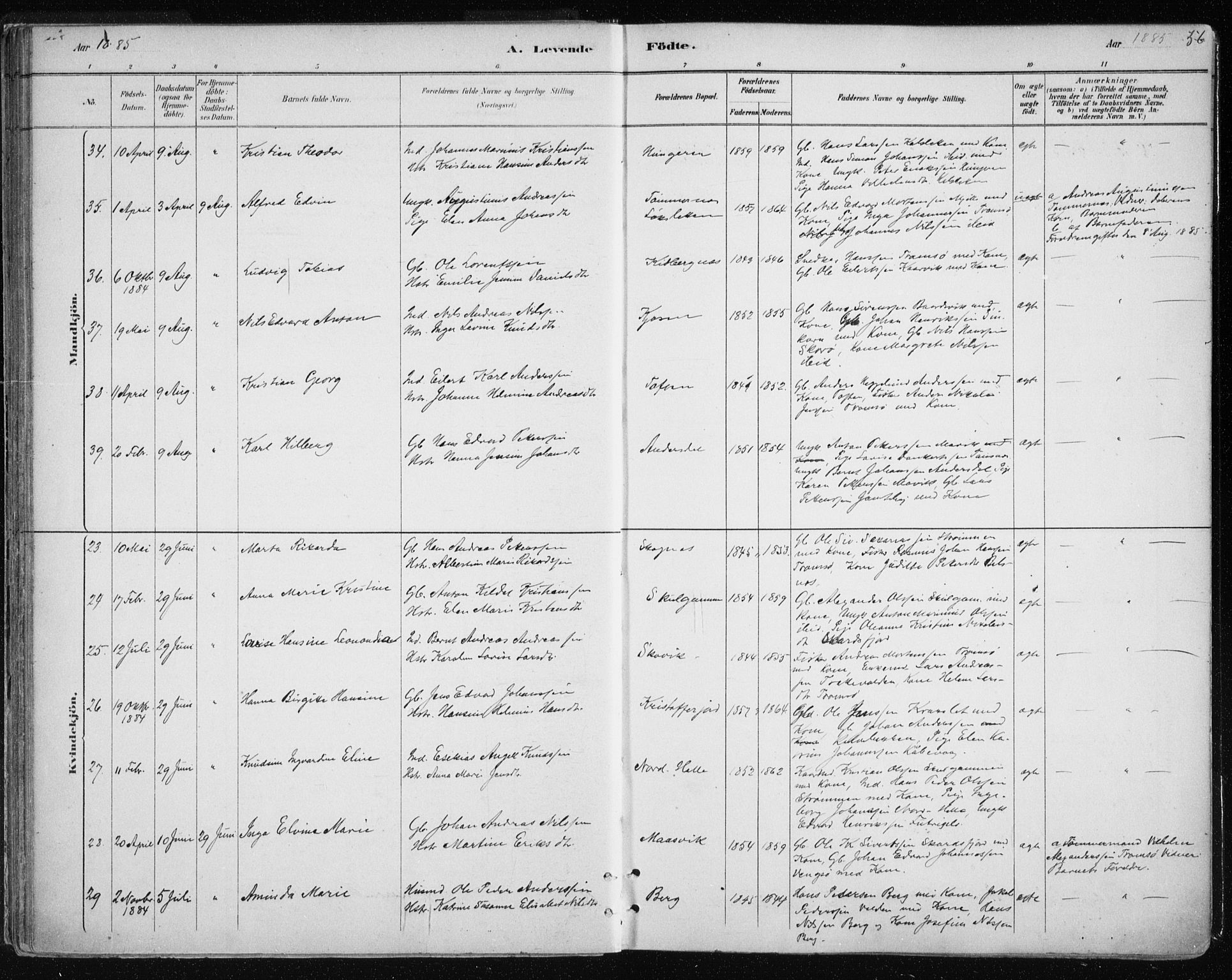 Tromsøysund sokneprestkontor, AV/SATØ-S-1304/G/Ga/L0004kirke: Parish register (official) no. 4, 1880-1888, p. 56