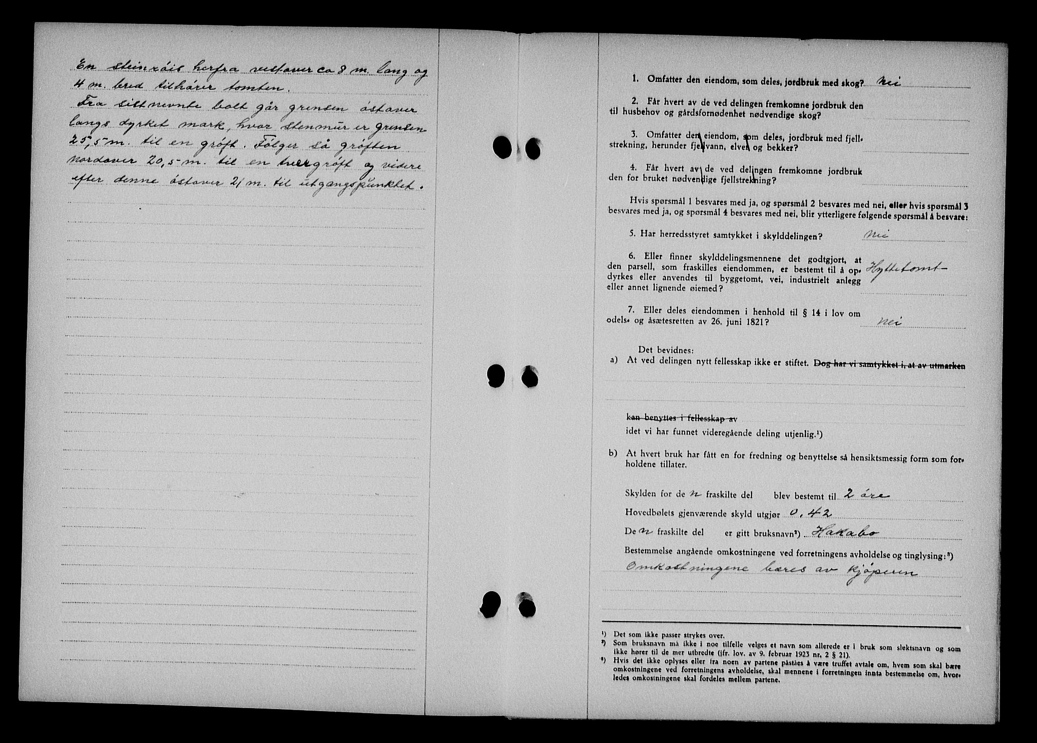 Vestre Nedenes/Sand sorenskriveri, SAK/1221-0010/G/Gb/Gba/L0053: Mortgage book no. A 6, 1944-1945, Diary no: : 649/1944