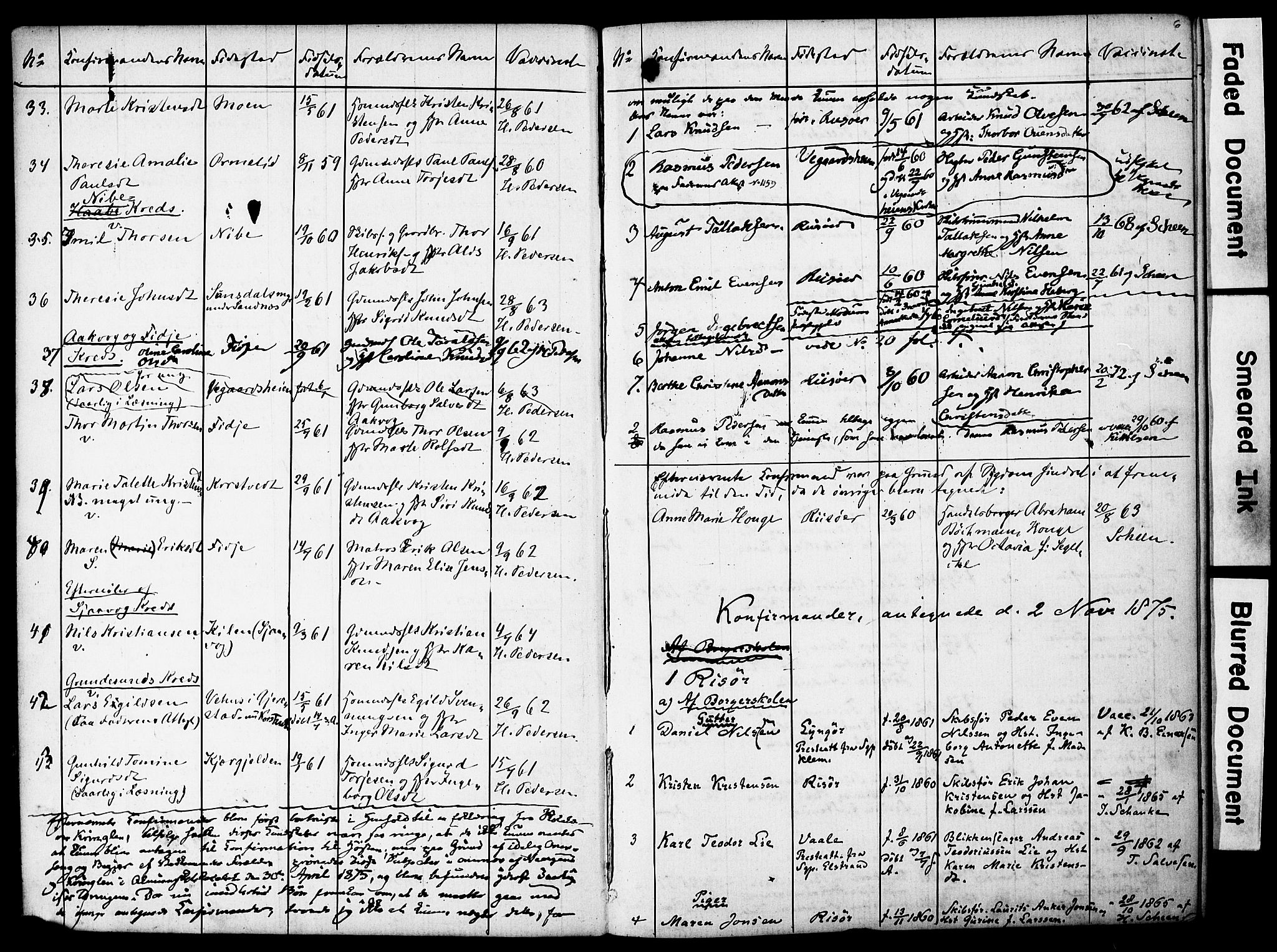 Risør sokneprestkontor, AV/SAK-1111-0035/F/Fe/L0002: Banns register no. A VI 2, 1875-1881, p. 6