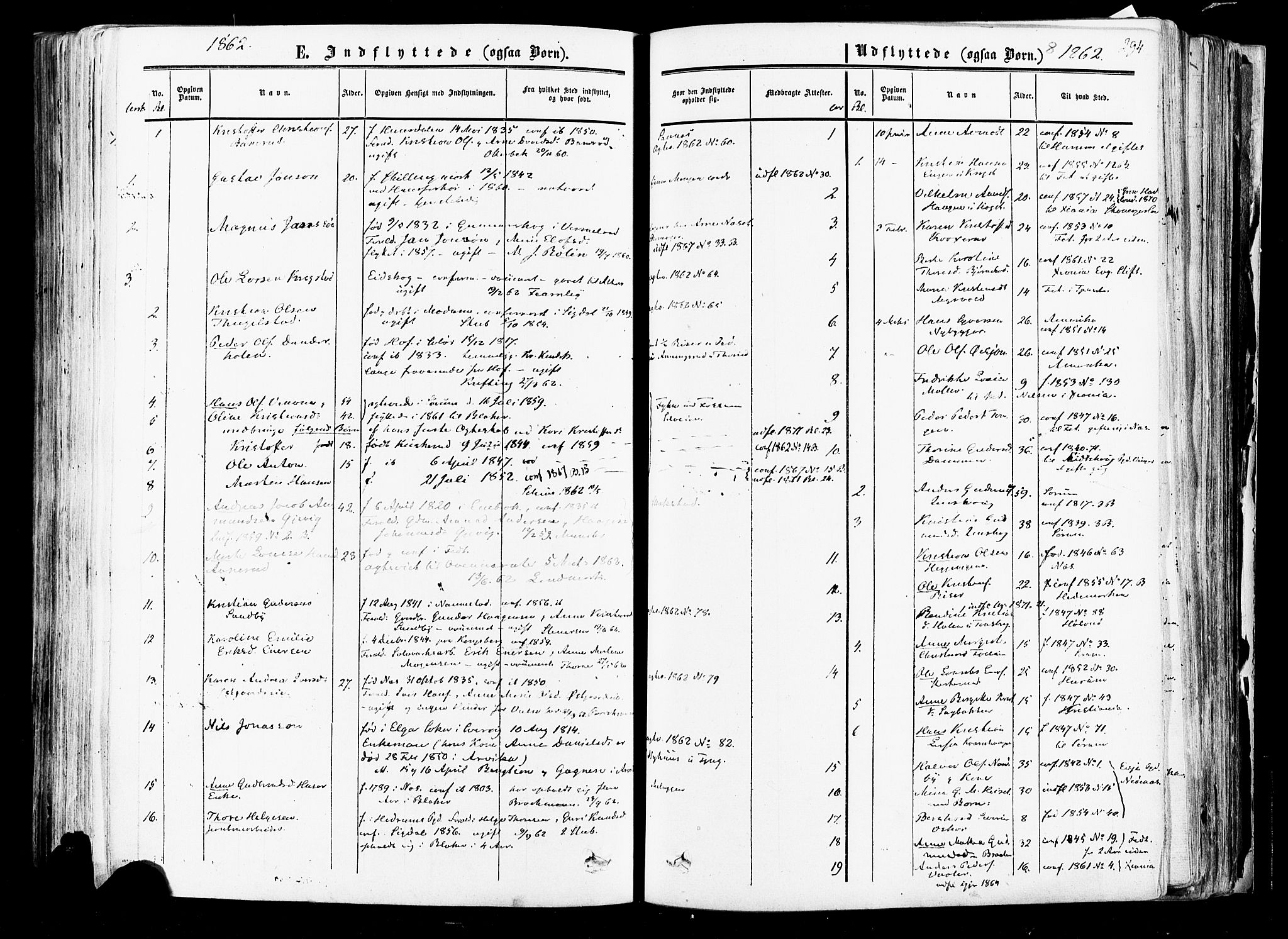 Aurskog prestekontor Kirkebøker, SAO/A-10304a/F/Fa/L0007: Parish register (official) no. I 7, 1854-1877, p. 294