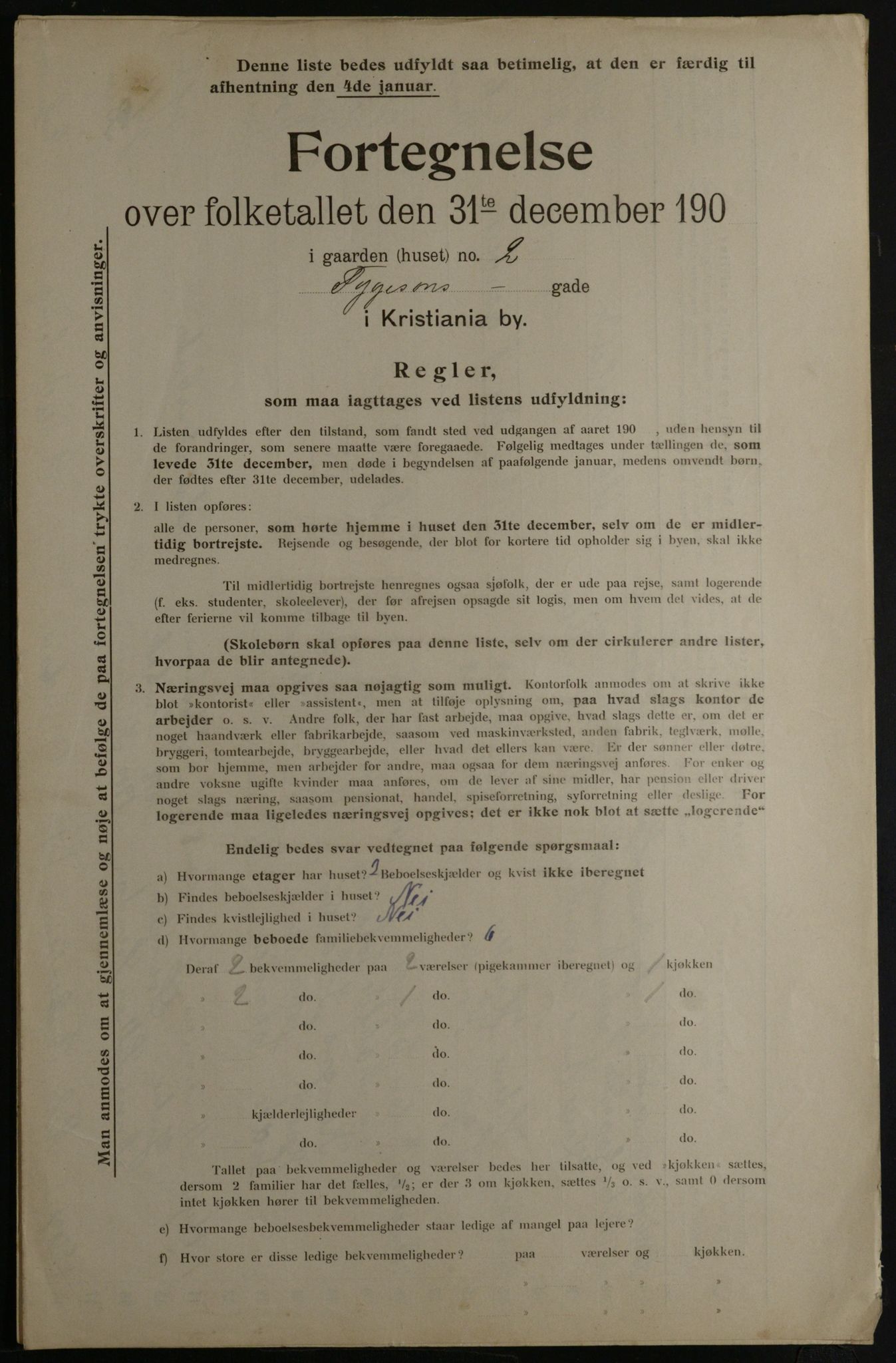 OBA, Municipal Census 1901 for Kristiania, 1901, p. 17061