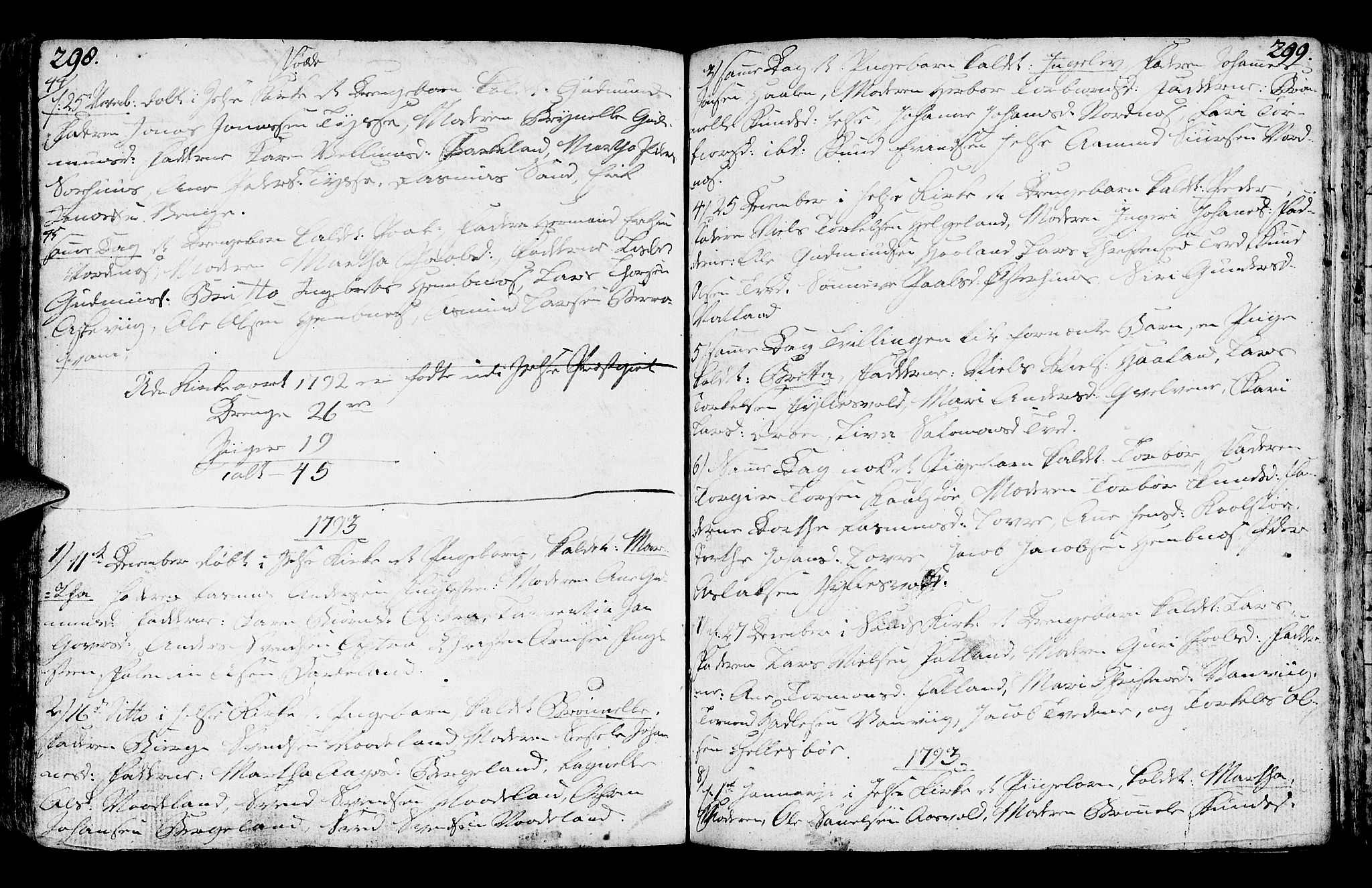 Jelsa sokneprestkontor, SAST/A-101842/01/IV: Parish register (official) no. A 3, 1768-1796, p. 298-299