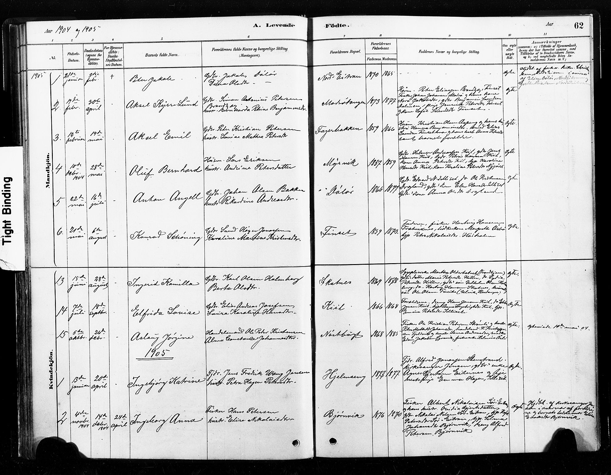 Ministerialprotokoller, klokkerbøker og fødselsregistre - Nord-Trøndelag, SAT/A-1458/789/L0705: Parish register (official) no. 789A01, 1878-1910, p. 62