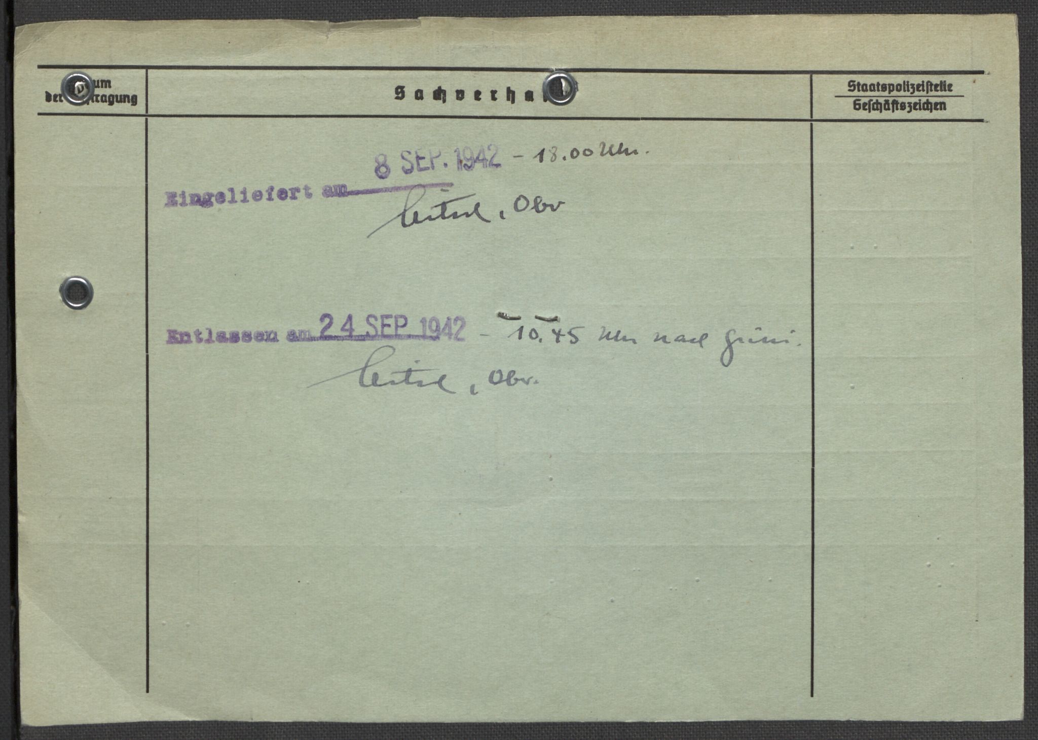 Befehlshaber der Sicherheitspolizei und des SD, AV/RA-RAFA-5969/E/Ea/Eaa/L0002: Register over norske fanger i Møllergata 19: Bj-Eng, 1940-1945, p. 462