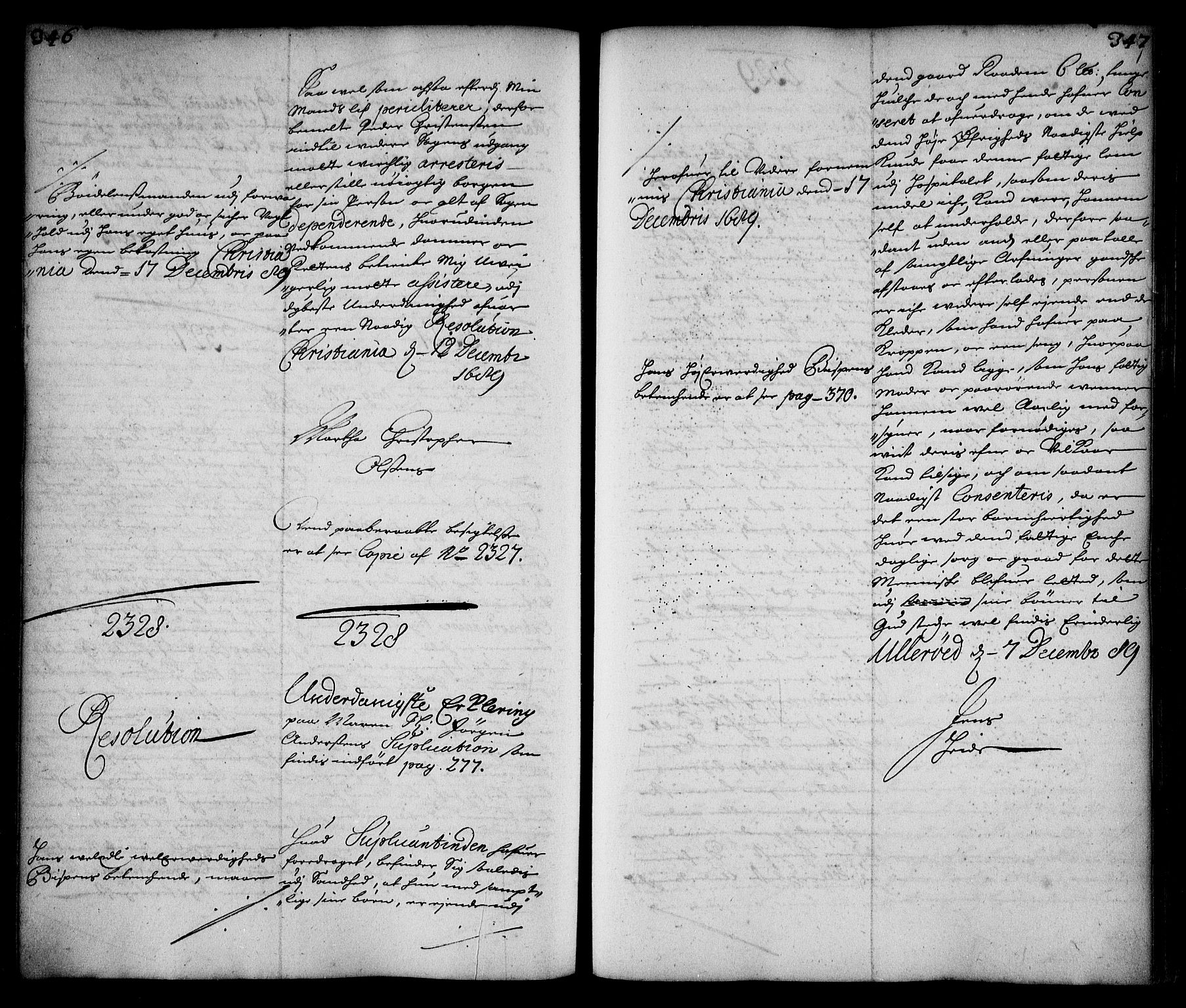 Stattholderembetet 1572-1771, AV/RA-EA-2870/Ae/L0007: Supplikasjons- og resolusjonsprotokoll, 1689-1691, p. 346-347