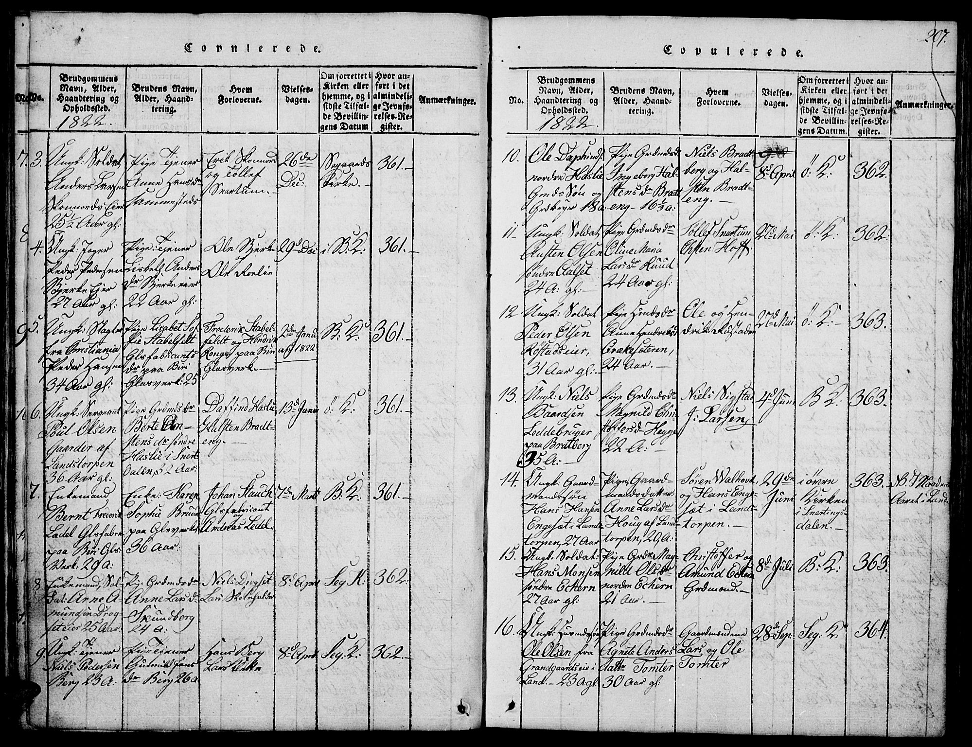 Biri prestekontor, SAH/PREST-096/H/Ha/Hab/L0001: Parish register (copy) no. 1, 1814-1828, p. 207