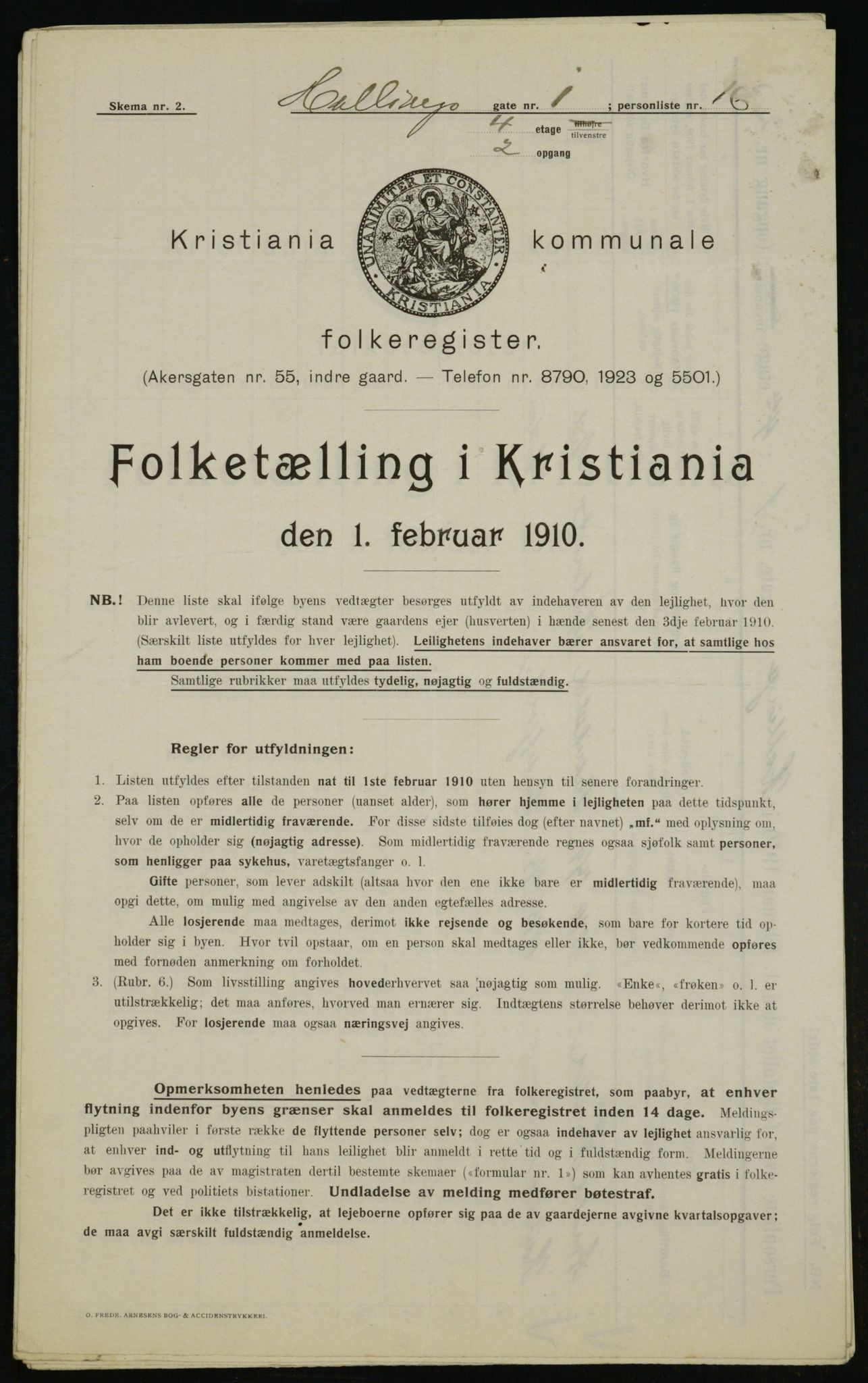 OBA, Municipal Census 1910 for Kristiania, 1910, p. 31967