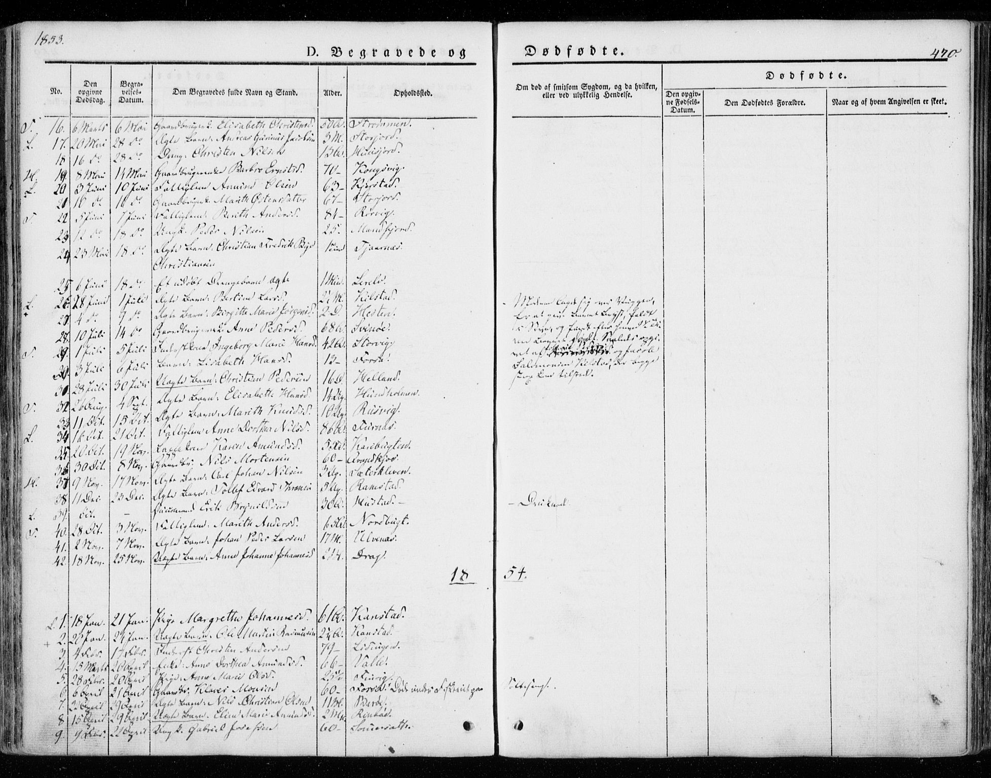 Ministerialprotokoller, klokkerbøker og fødselsregistre - Nordland, SAT/A-1459/872/L1033: Parish register (official) no. 872A08, 1840-1863, p. 470