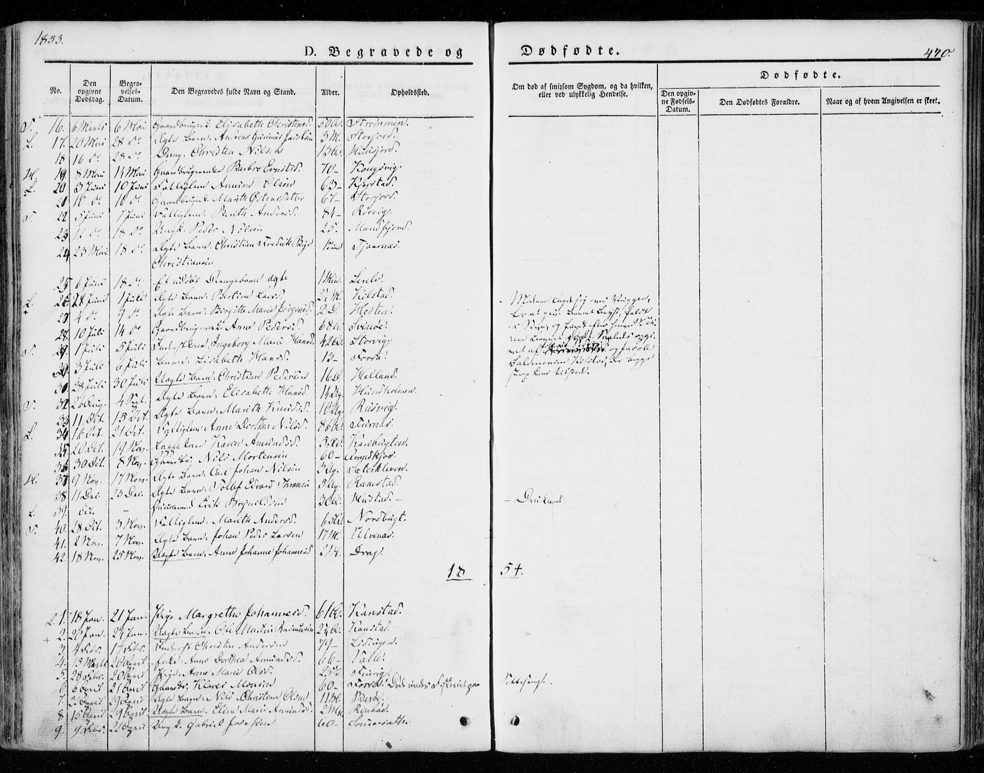 Ministerialprotokoller, klokkerbøker og fødselsregistre - Nordland, AV/SAT-A-1459/872/L1033: Parish register (official) no. 872A08, 1840-1863, p. 470