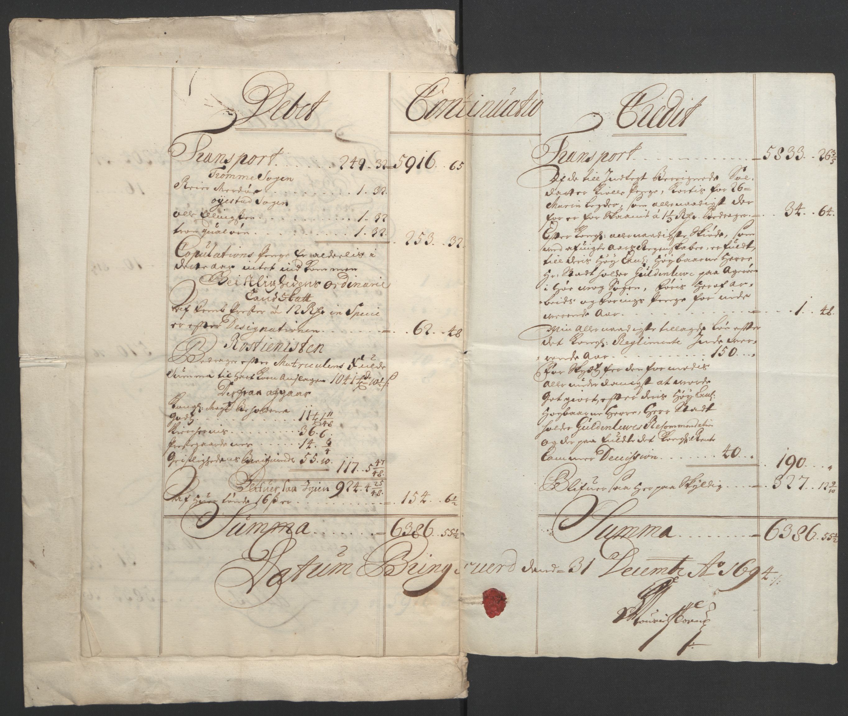 Rentekammeret inntil 1814, Reviderte regnskaper, Fogderegnskap, AV/RA-EA-4092/R39/L2312: Fogderegnskap Nedenes, 1693-1695, p. 120