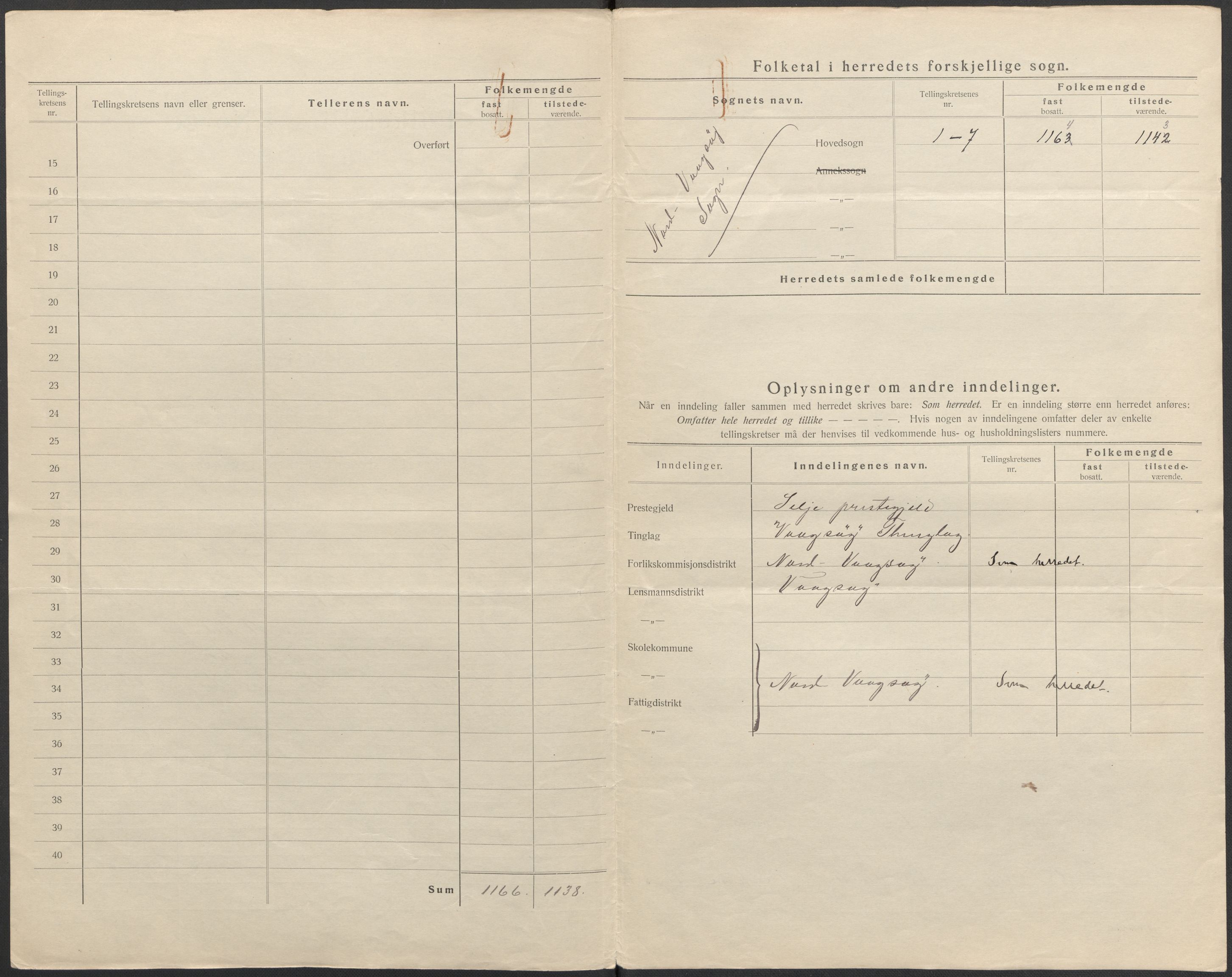 SAB, 1920 census for Nord-Vågsøy, 1920, p. 7