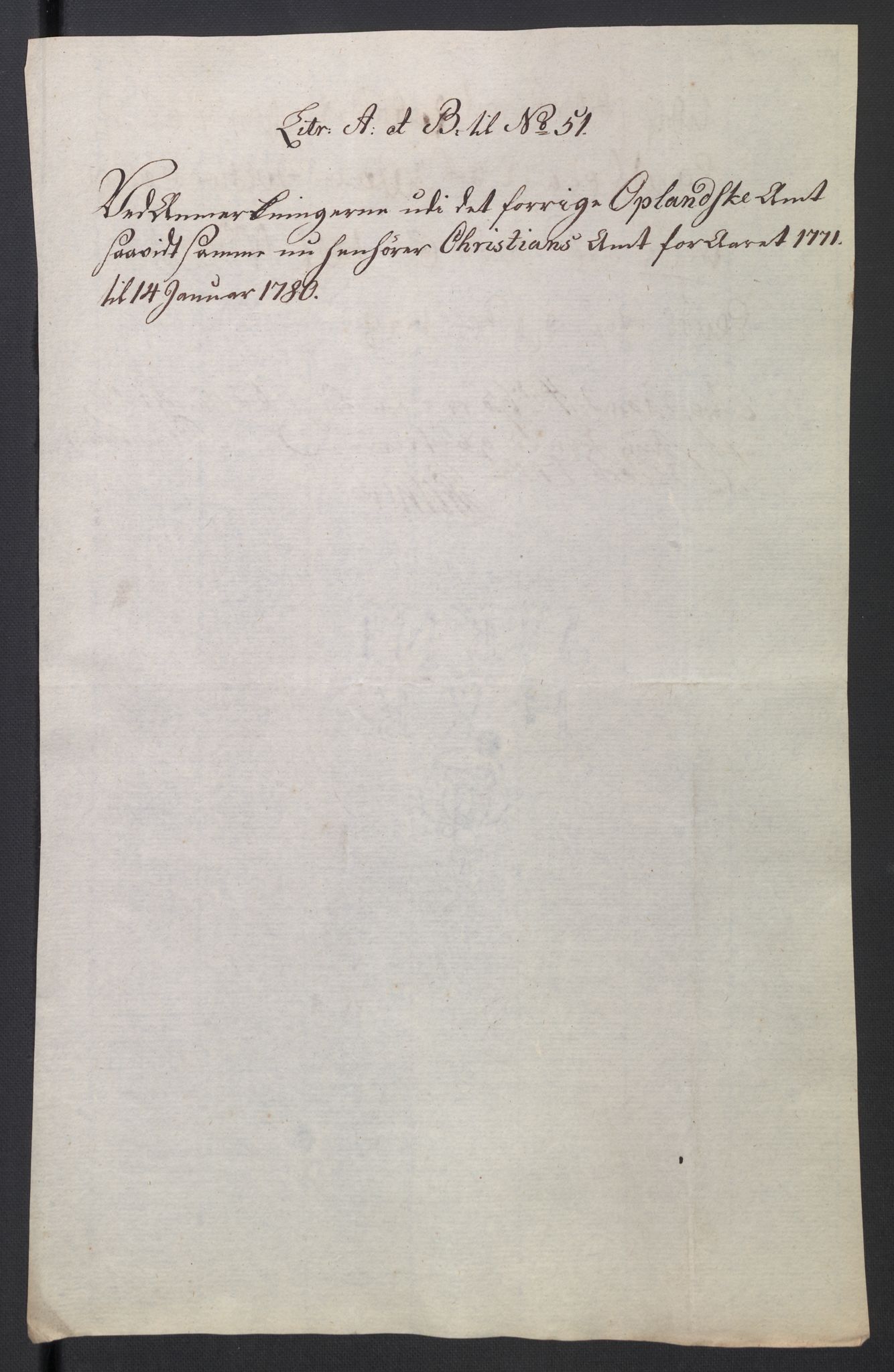 Rentekammeret inntil 1814, Reviderte regnskaper, Mindre regnskaper, AV/RA-EA-4068/Rb/L0014: Opplands amt, 1771-1779, p. 21