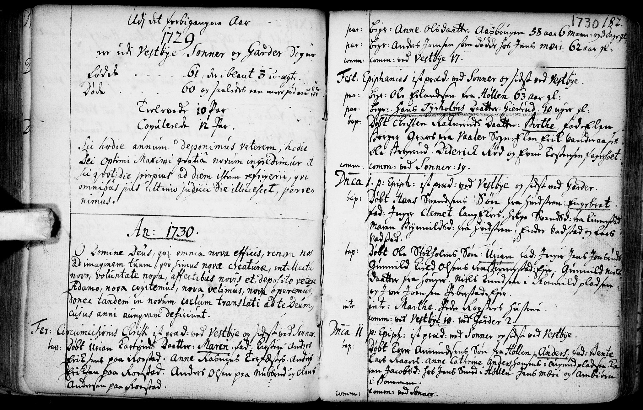 Vestby prestekontor Kirkebøker, SAO/A-10893/F/Fa/L0001.b: Parish register (official) no. I 1B, 1714-1759, p. 182