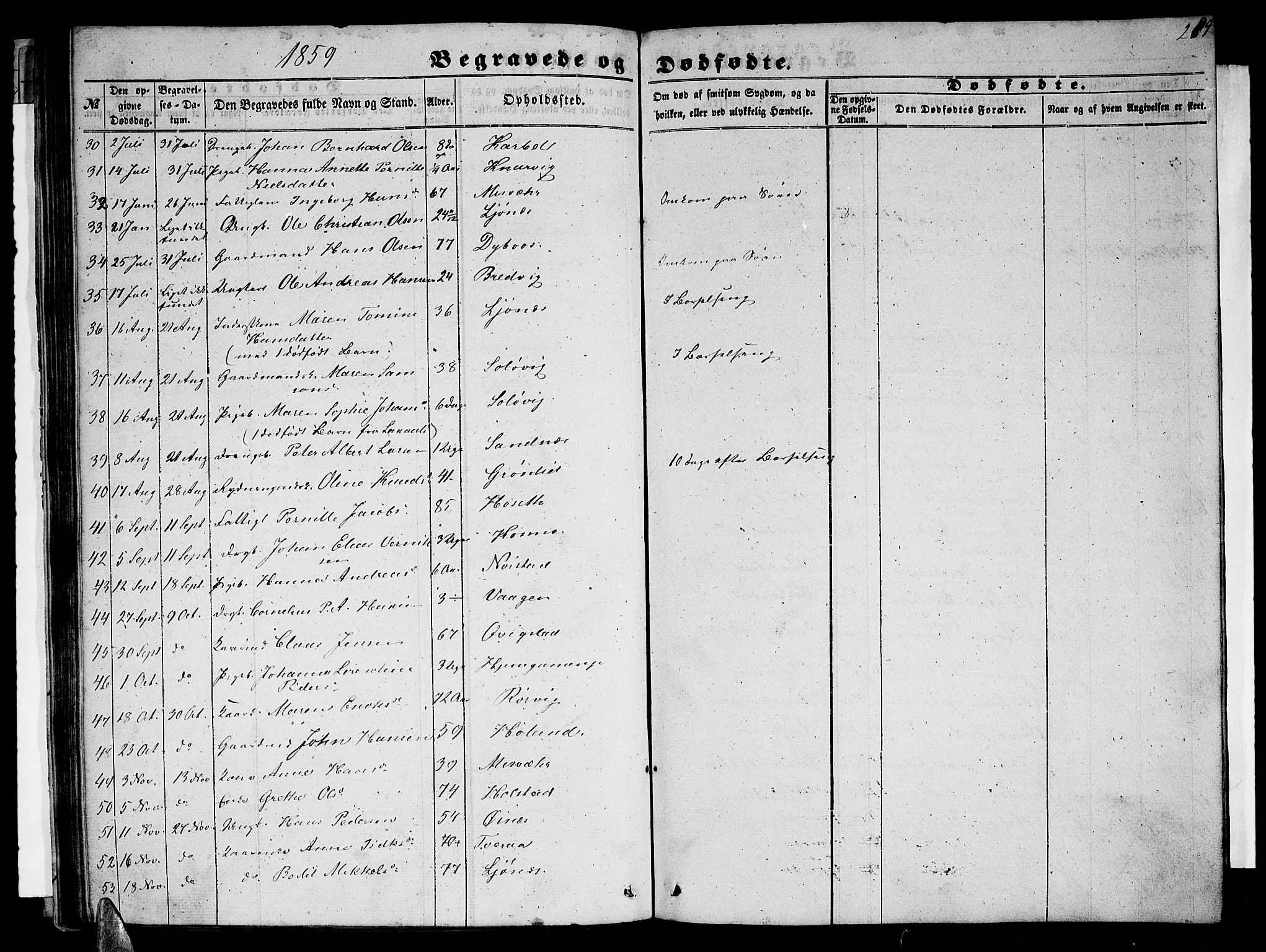 Ministerialprotokoller, klokkerbøker og fødselsregistre - Nordland, AV/SAT-A-1459/852/L0753: Parish register (copy) no. 852C04, 1856-1877, p. 289