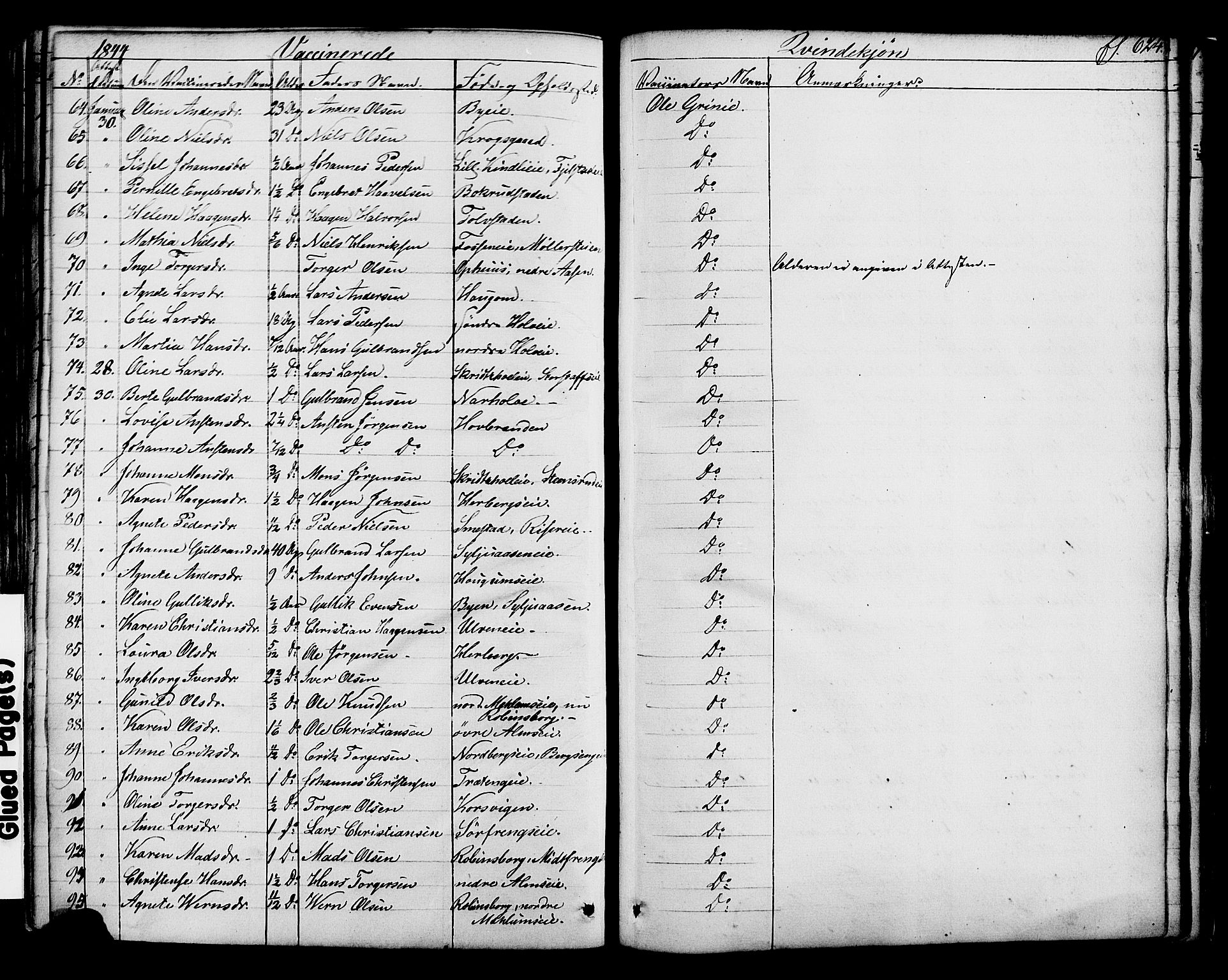 Ringsaker prestekontor, SAH/PREST-014/K/Ka/L0008: Parish register (official) no. 8, 1837-1850, p. 624