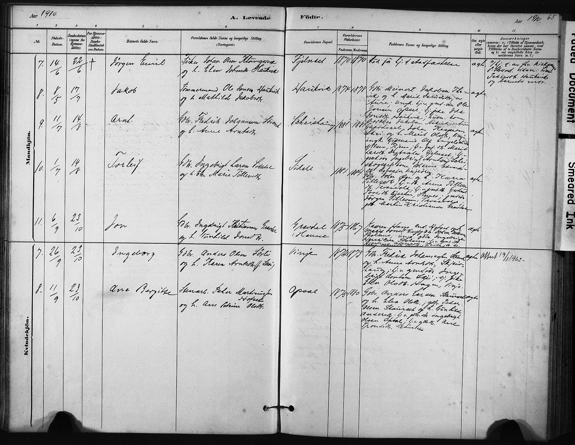 Ministerialprotokoller, klokkerbøker og fødselsregistre - Sør-Trøndelag, SAT/A-1456/631/L0512: Parish register (official) no. 631A01, 1879-1912, p. 65