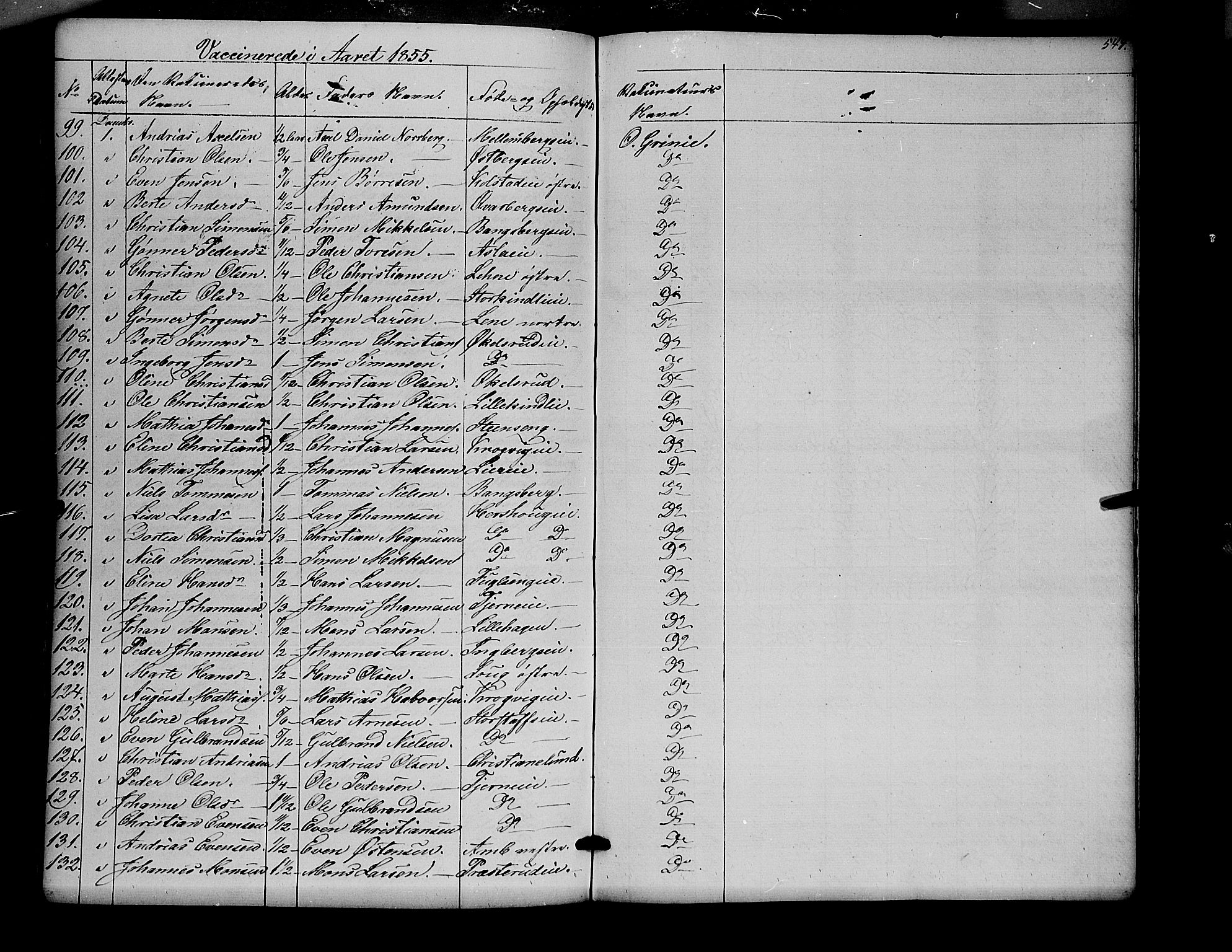 Ringsaker prestekontor, AV/SAH-PREST-014/K/Ka/L0009: Parish register (official) no. 9, 1850-1860, p. 544