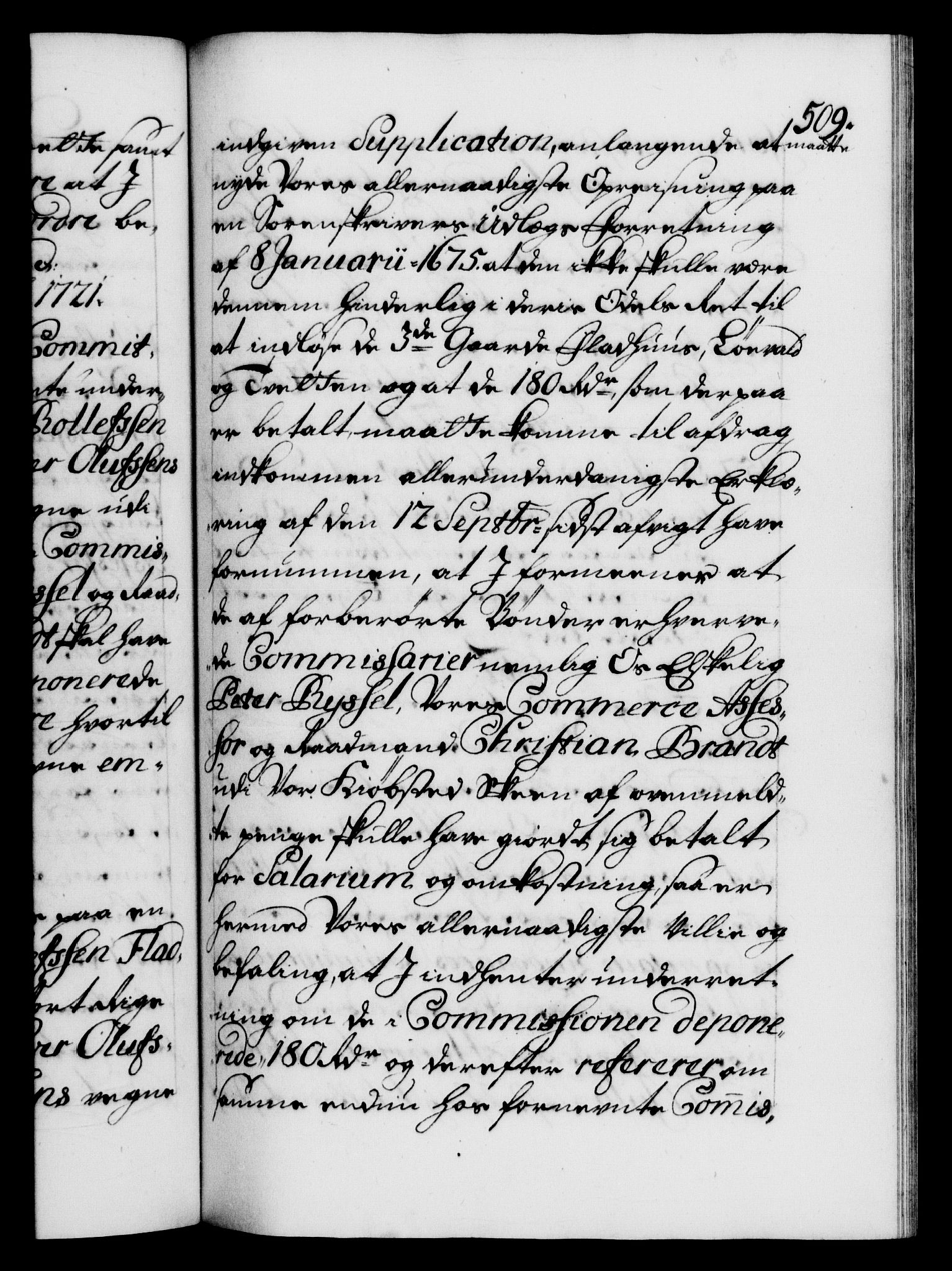 Danske Kanselli 1572-1799, AV/RA-EA-3023/F/Fc/Fca/Fcab/L0021: Norske tegnelser, 1719-1721, p. 509a