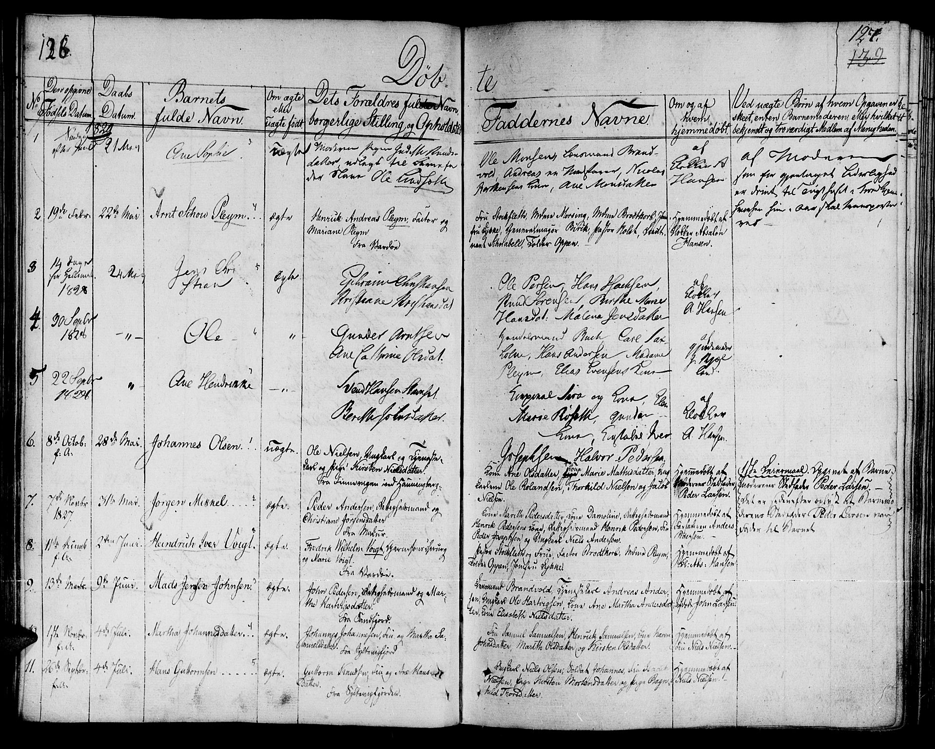 Vardø sokneprestkontor, SATØ/S-1332/H/Ha/L0002kirke: Parish register (official) no. 2, 1805-1842, p. 126-127